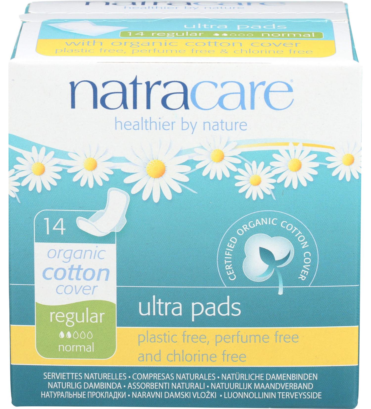 Natracare Ultra Pads with Wings - 14 Count - Buy Online on GoSupps.com