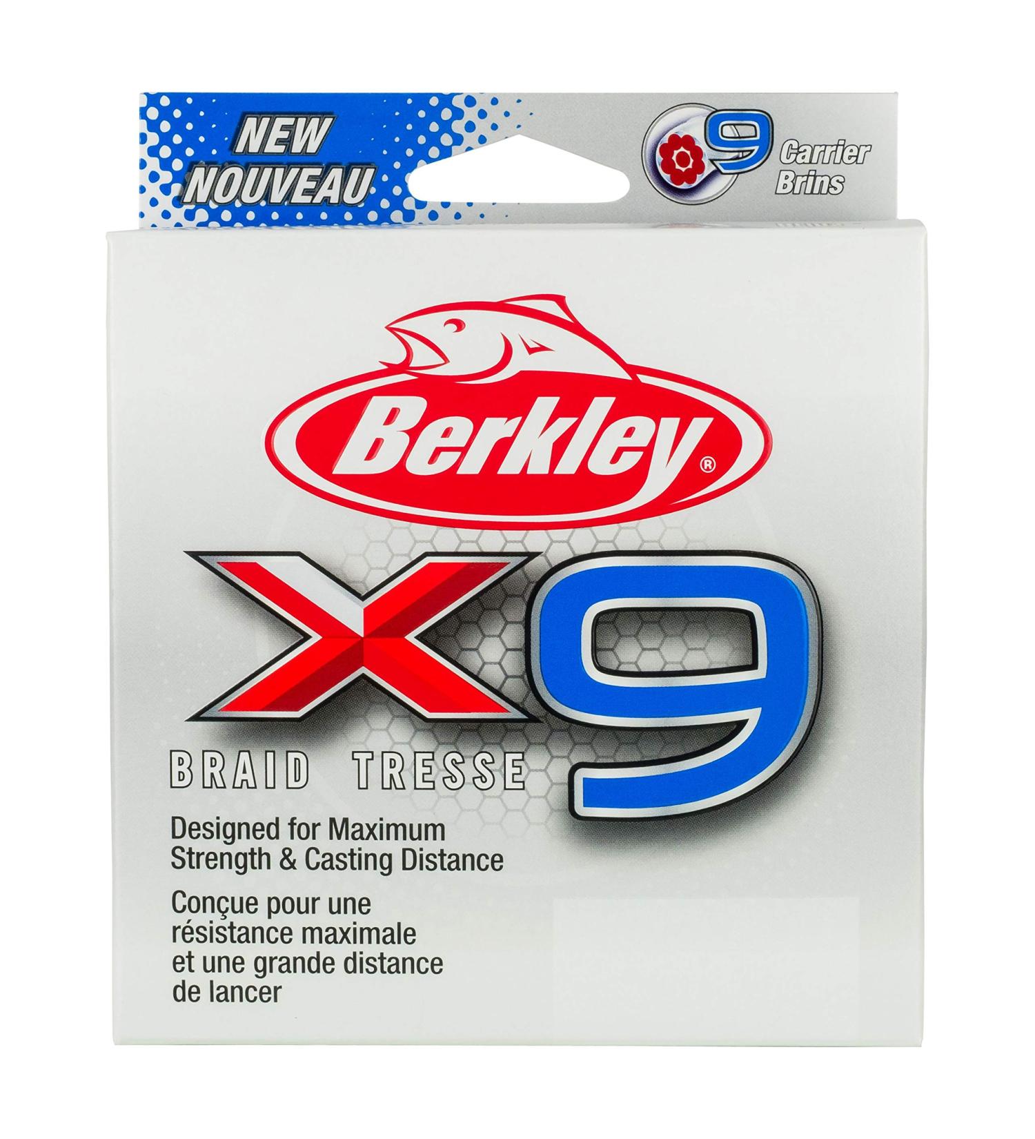 Berkley x9 Braid Fishing Line 80lb 295 Yards Low-Vis Green - High Performance Fishing Line - Buy Online on GoSupps.com