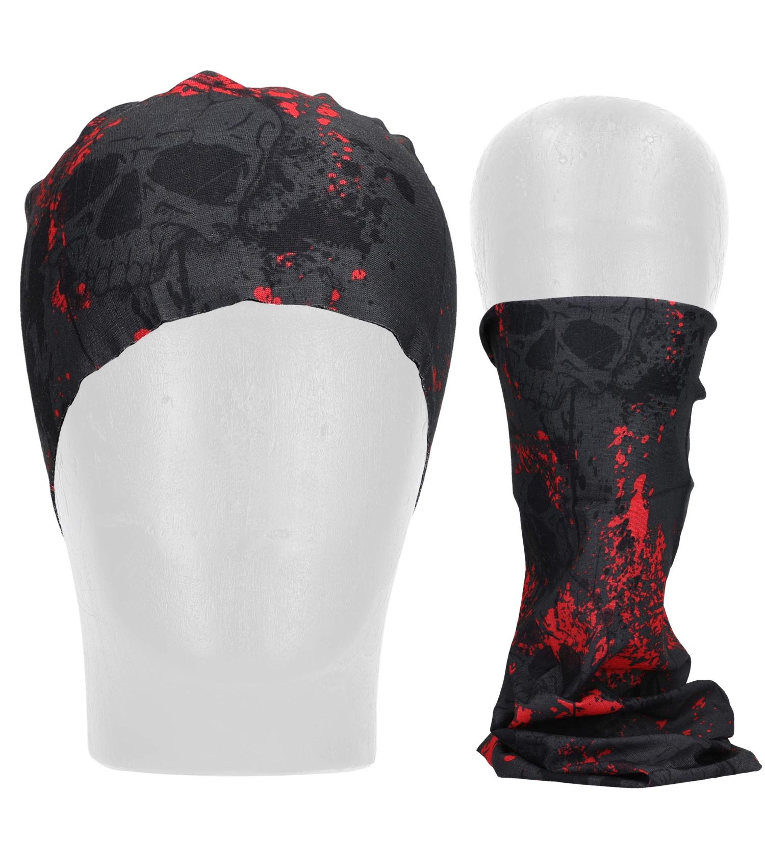 Buy mumbi 31236 Skull Cover - Red & Black Face Mask for Ultimate Mouth & Nose Protection | International Shipping Available - Buy Online on GoSupps.com