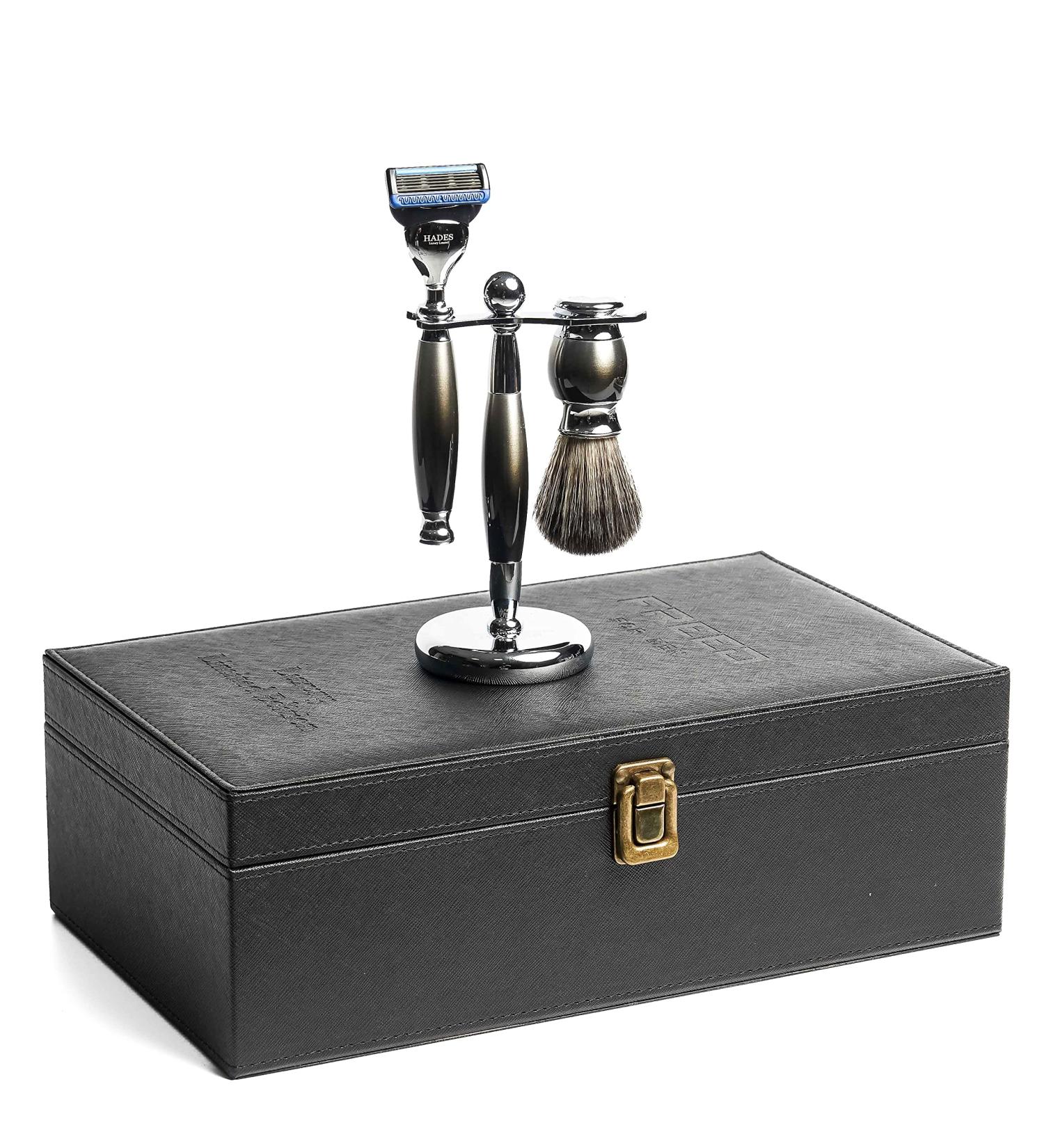 HADES Luxury 4-Piece Razor Shaving Set - Men's Safety Razor Grooming Gift from Taiwan | Perfect Father's Day Gift - Buy Online on GoSupps.com