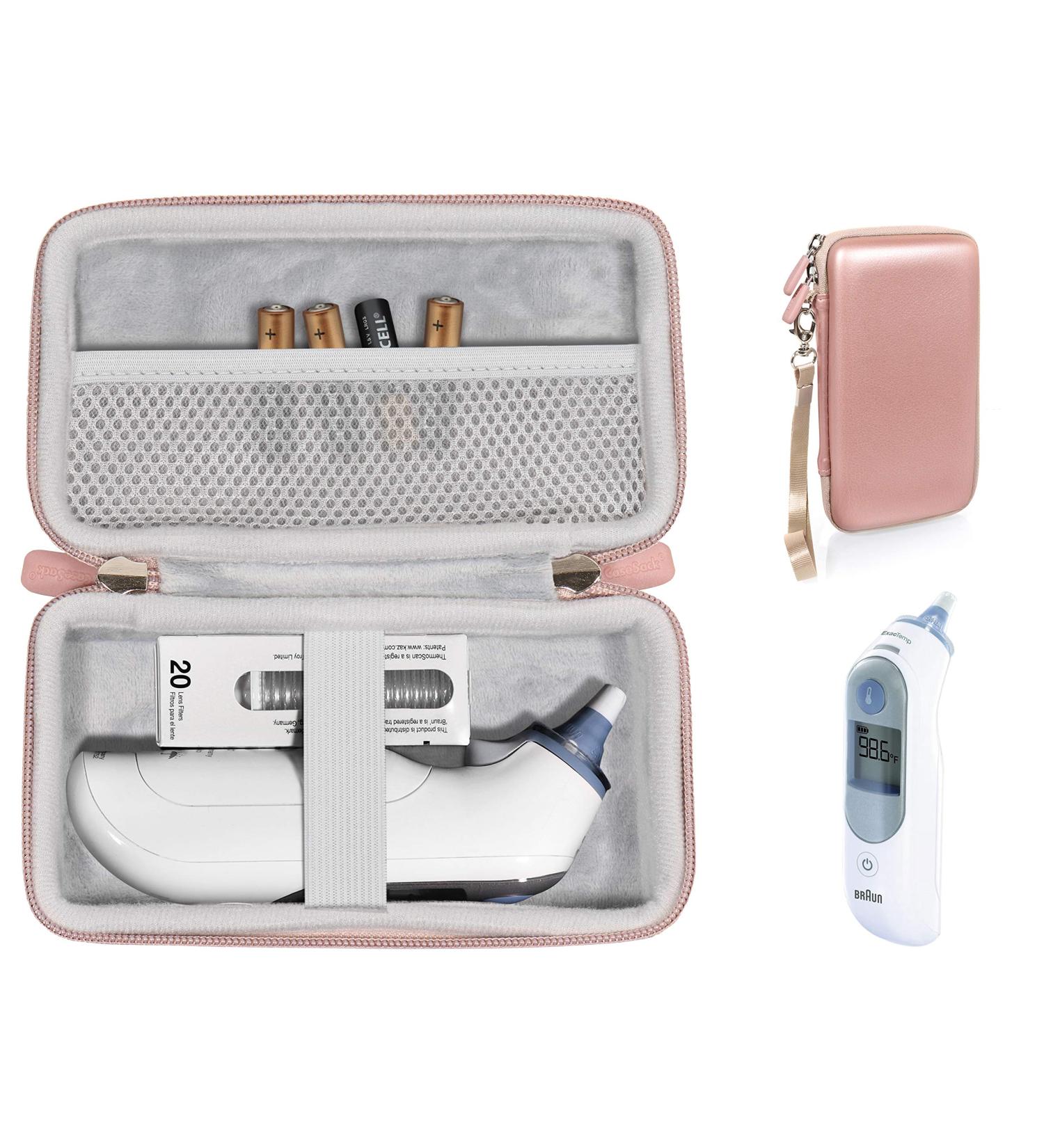 CaseSack Case for Infrared/Forehead Thermometer - Compatible with iHealth, MILDSIX, KDT, EasyEast, CandyCare, Health & Health, LAMIG, Hugum, GoodBaby, Famidoc, Anthsania, and Braun 7 IRT6520 IRT6020 - Buy Online on GoSupps.com