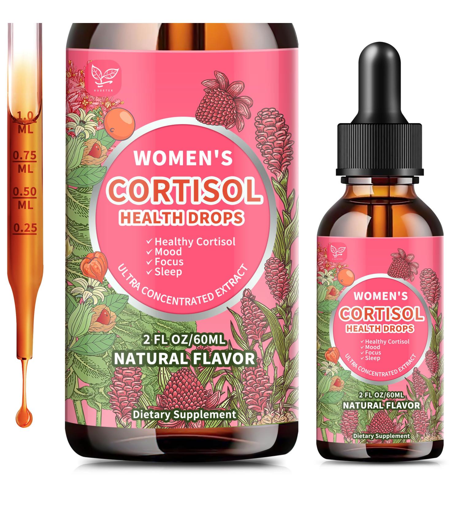 Cortisol Supplements for Women Liquid Drops Cortisol Manager with Ashwagandha L-theanine Phosphatidylserine Rhodiola Rosea for Mood Support Adrenal Balance Sleep Vegan Natural Flavor 2 Fl Oz 2 Fl Oz (Pack of 1) - Buy Online on GoSupps.com