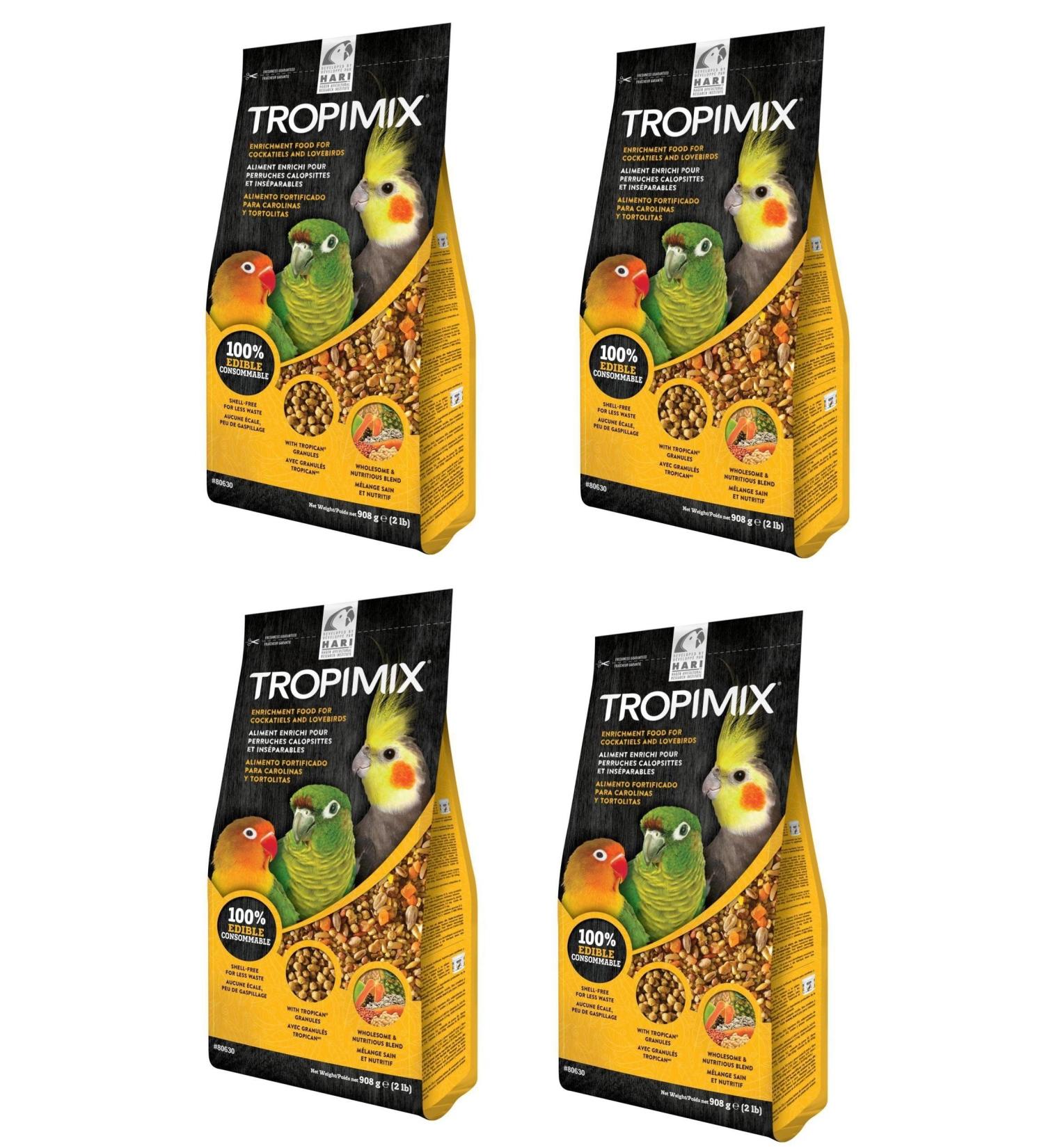 Tropimix Lovebird/Cockatiel Premium Formula 4 Pack(2 Pound)