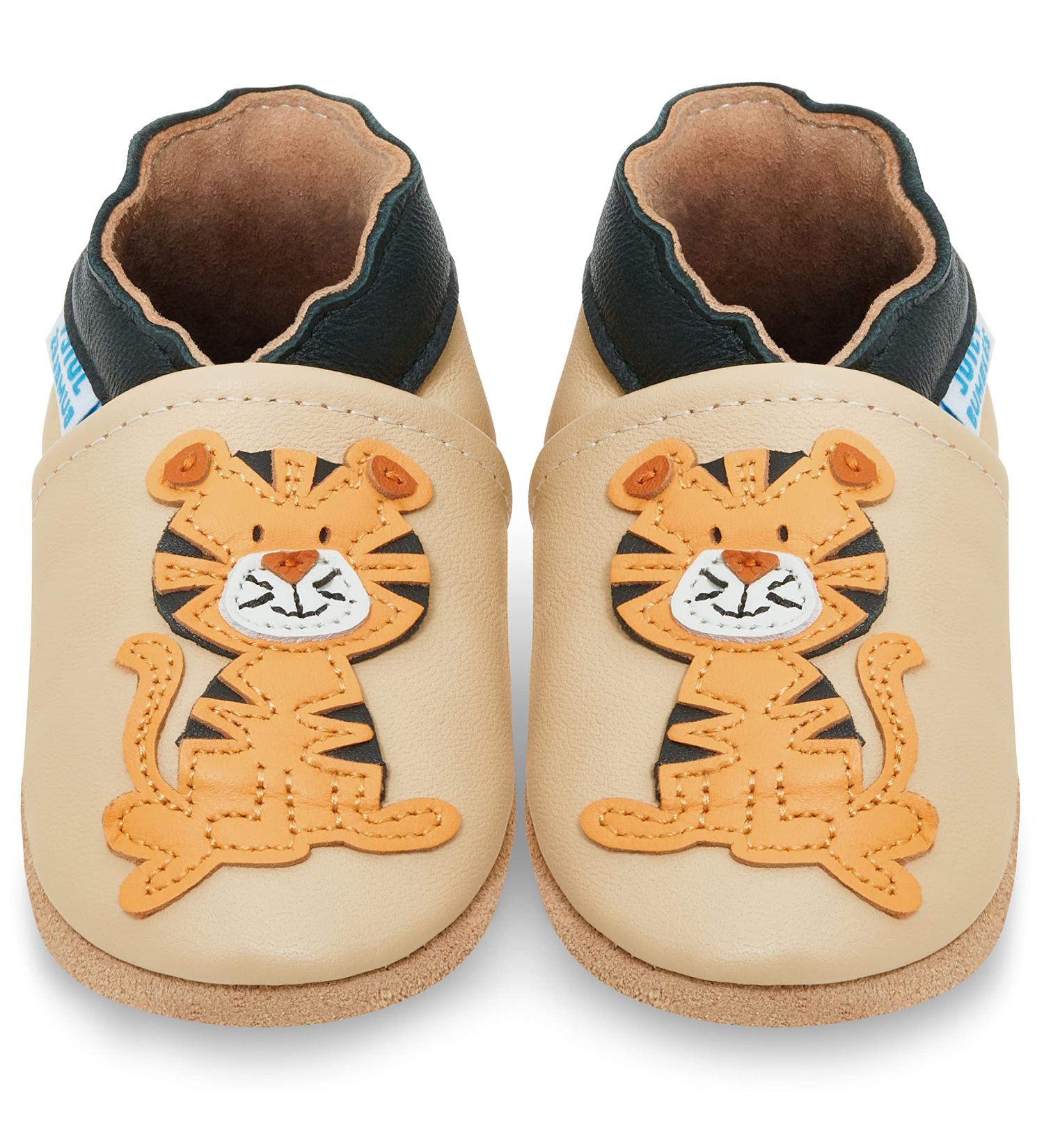 Seating Tiger Soft Sole Leather Baby Shoes for Boys and Girls 2-3 Years - Buy Online on GoSupps.com