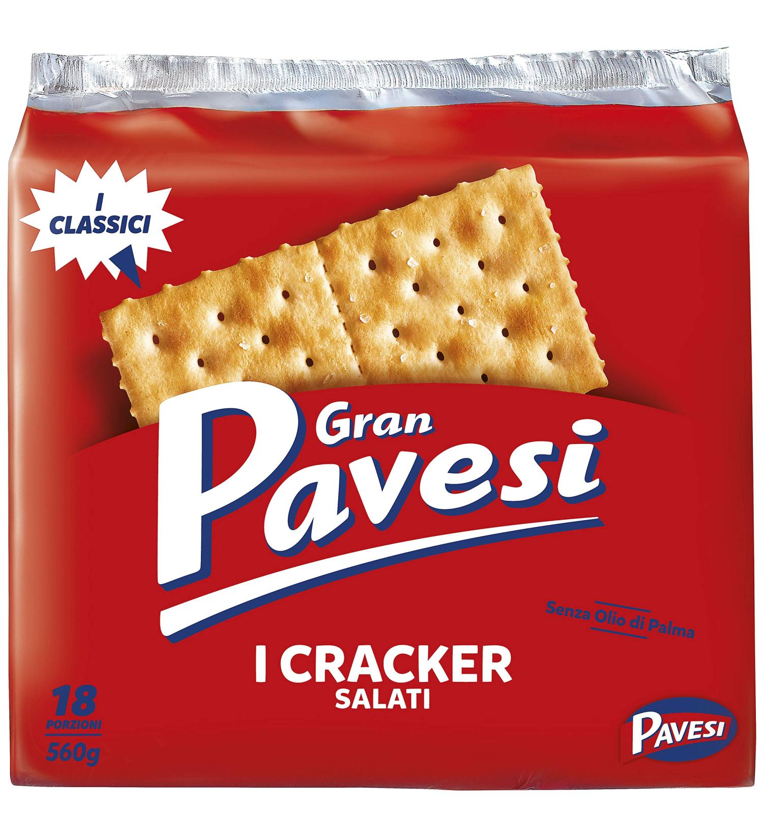 3x Gran Pavesi Biscuits Salati 'Salted' 560 g