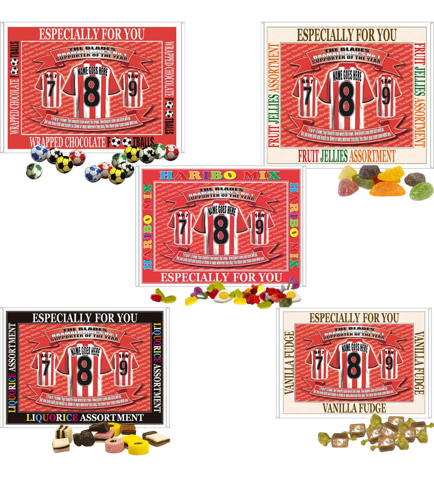 Sheffield U Personalised Football Shirt Gift Boxed Sweets - Buy Online on GoSupps.com