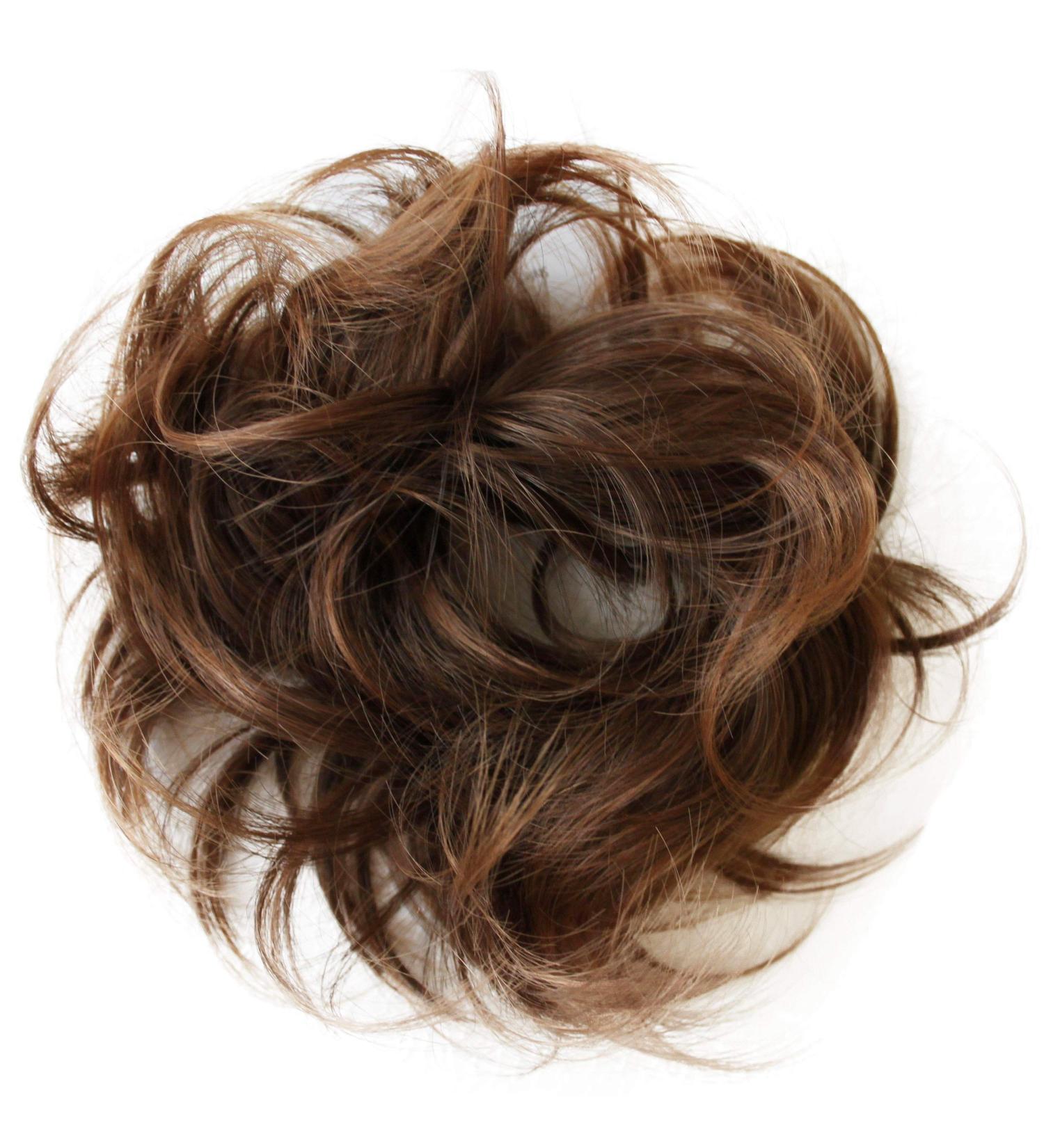 CAISHA Hairpiece Scrunchie Chloe Updos - Voluminous Wavy Synthetic Fiber in Brown Mix (DM13cm) - Perfect for Messy Hairstyles - Buy Online on GoSupps.com