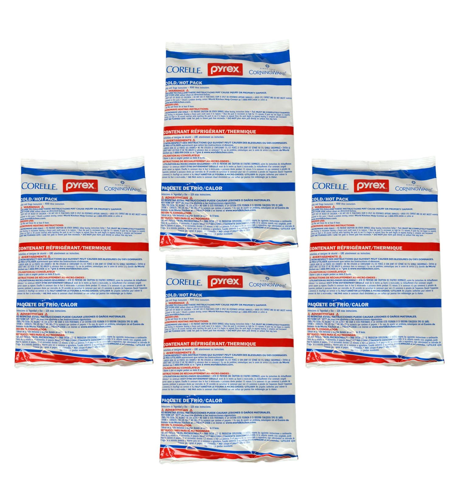 Pyrex Portables Large Hot/Cold Pack - 4 Pack