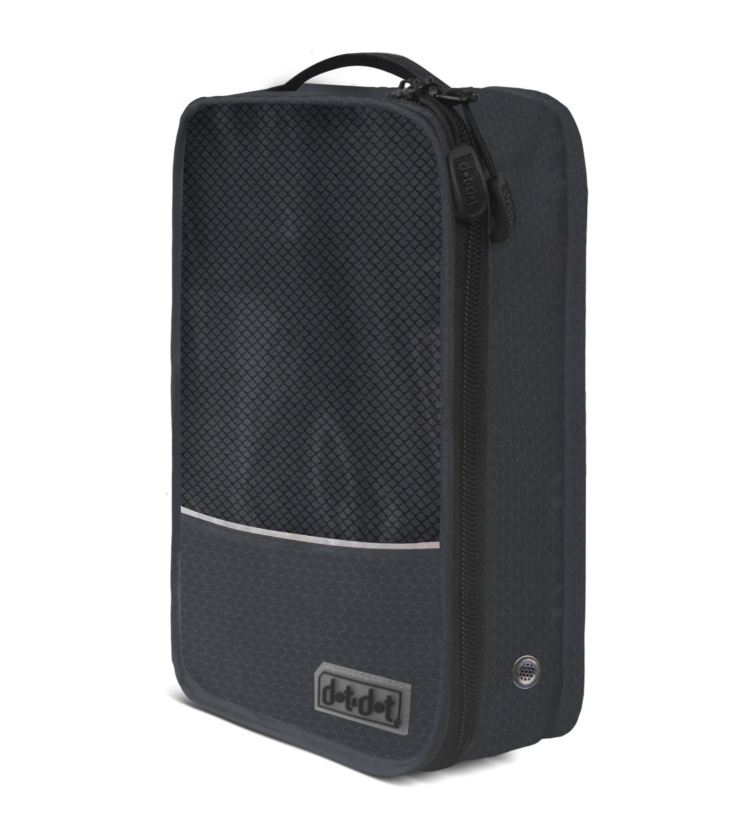 Golf Shoe Bag - Unisex Shoe Tote 13.75 x 7 x 4.5 Black | Heavy Duty Travel Organizer - Buy Online on GoSupps.com