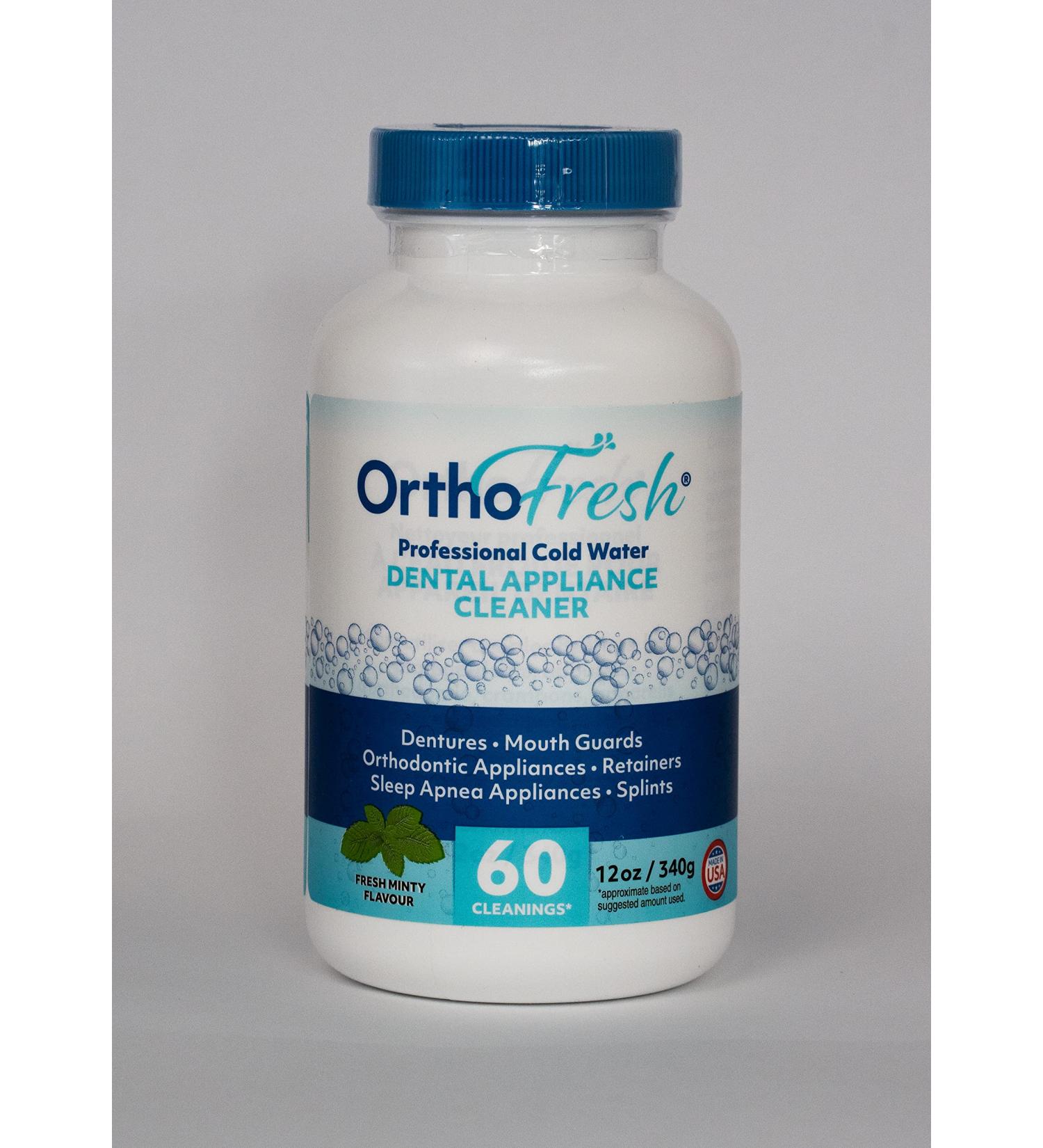 OrthoFresh Professional Cold Water Dental Appliance Cleaner - Ultimate Cleansing Solution - Buy Online on GoSupps.com