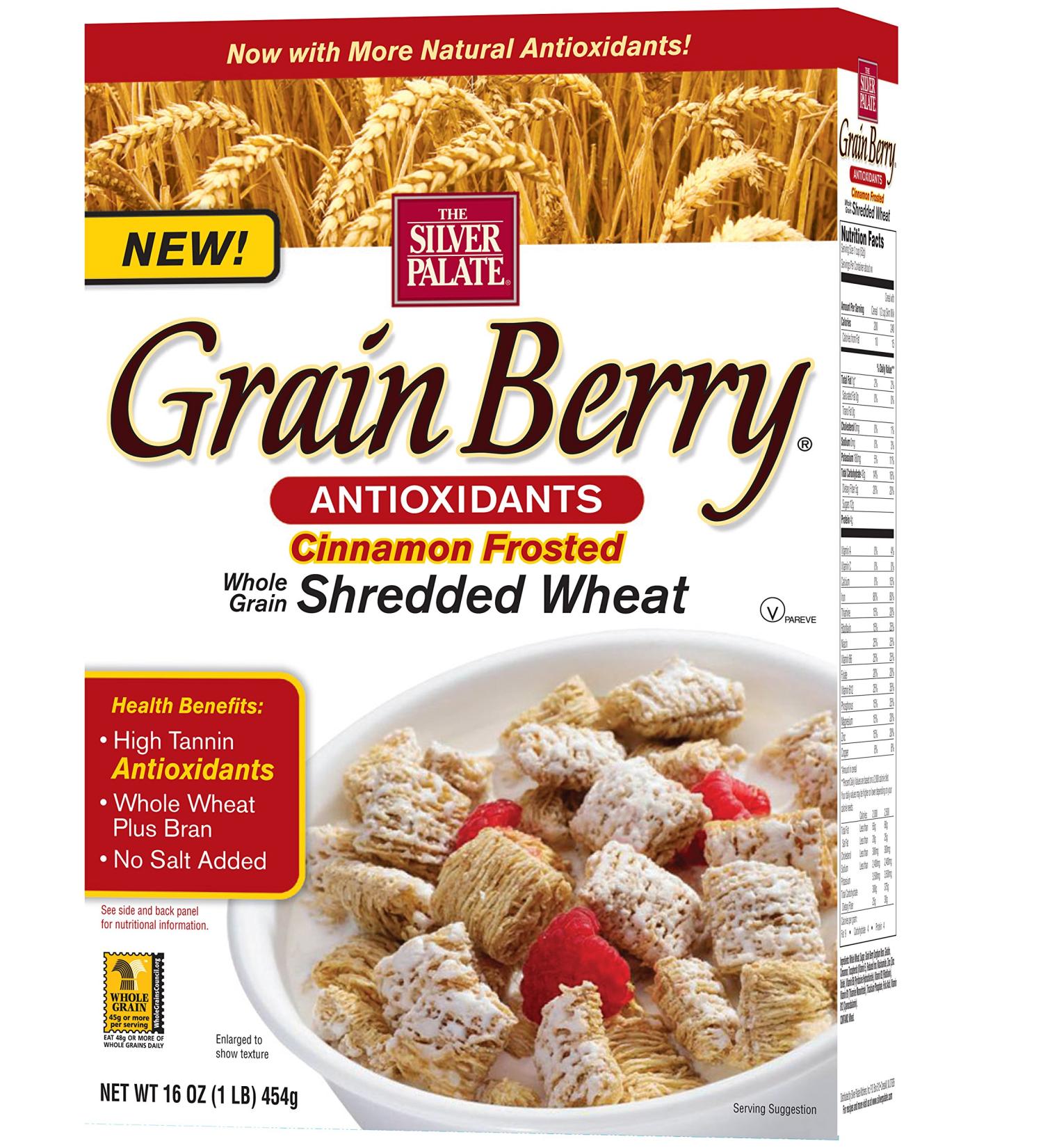 Grain Berry Cinnamon Frosted Shredded, 16 Ounce