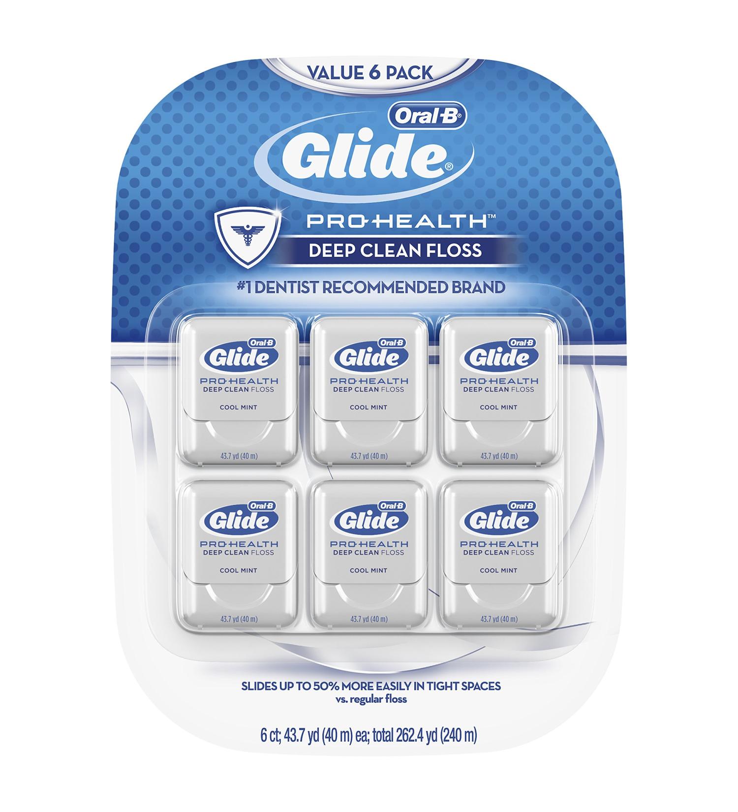 Oral-B Glide Pro-Health Dental Floss Deep Clean Mint 40m Pack of 6
