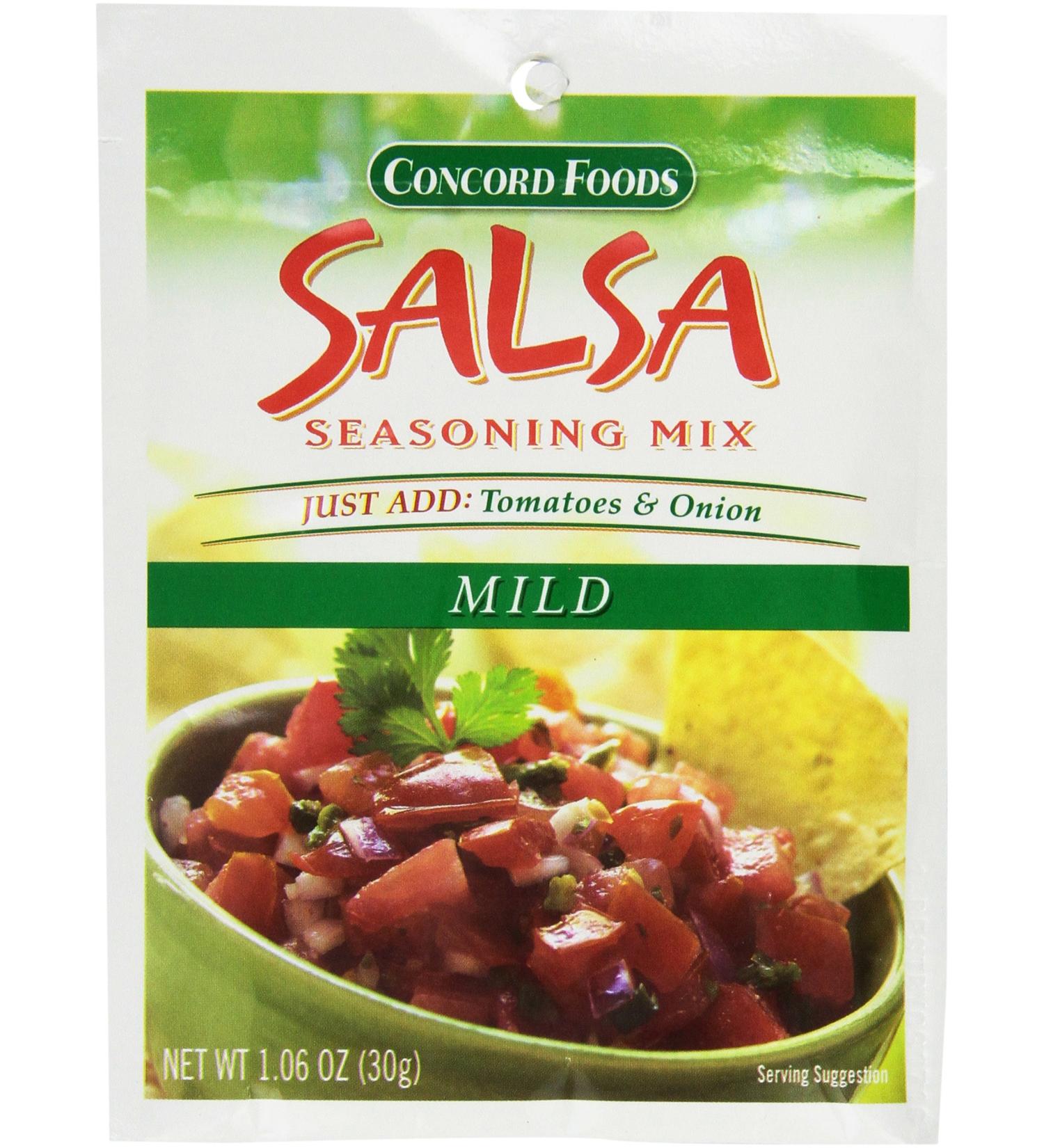 Concord Salsa Mix Mild - 3 x 1.06 oz Pouches - Authentic Mexican Flavor - Pack of 1 - Buy Online on GoSupps.com