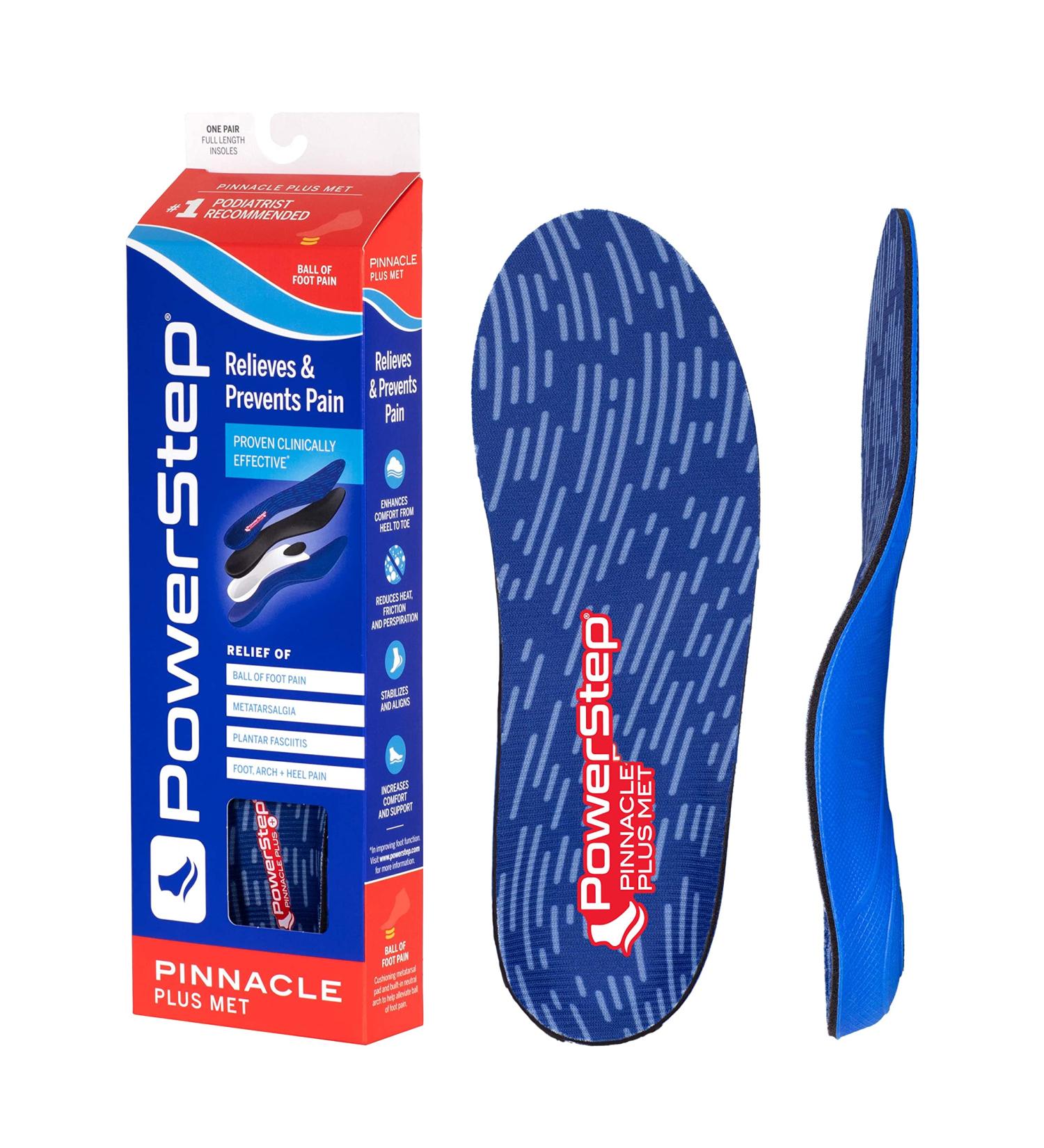 PowerStep Pinnacle Plus Orthotics for Ball of Foot Pain Relief | Metatarsalgia & Morton s Neuroma Inserts | Arch Support Insoles (Men's 10-10.5 Women's 12 - Buy Online on GoSupps.com