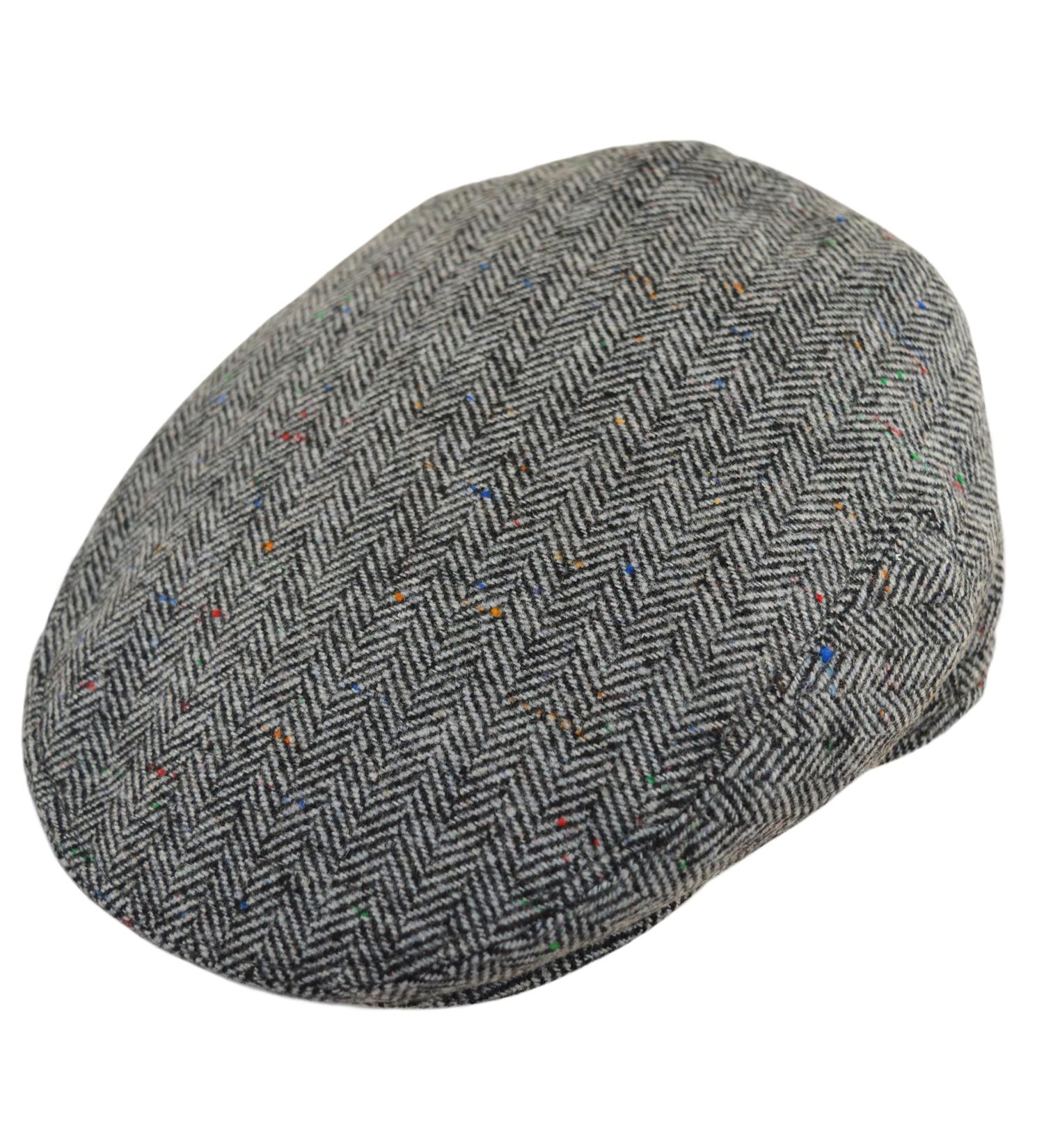 Faith & Sarah Kids Flat Cap - Tweed Herringbone or Tartan Peak Hat for Toddler & Child (2-12 Years) - Grey Chevron - Buy Online on GoSupps.com