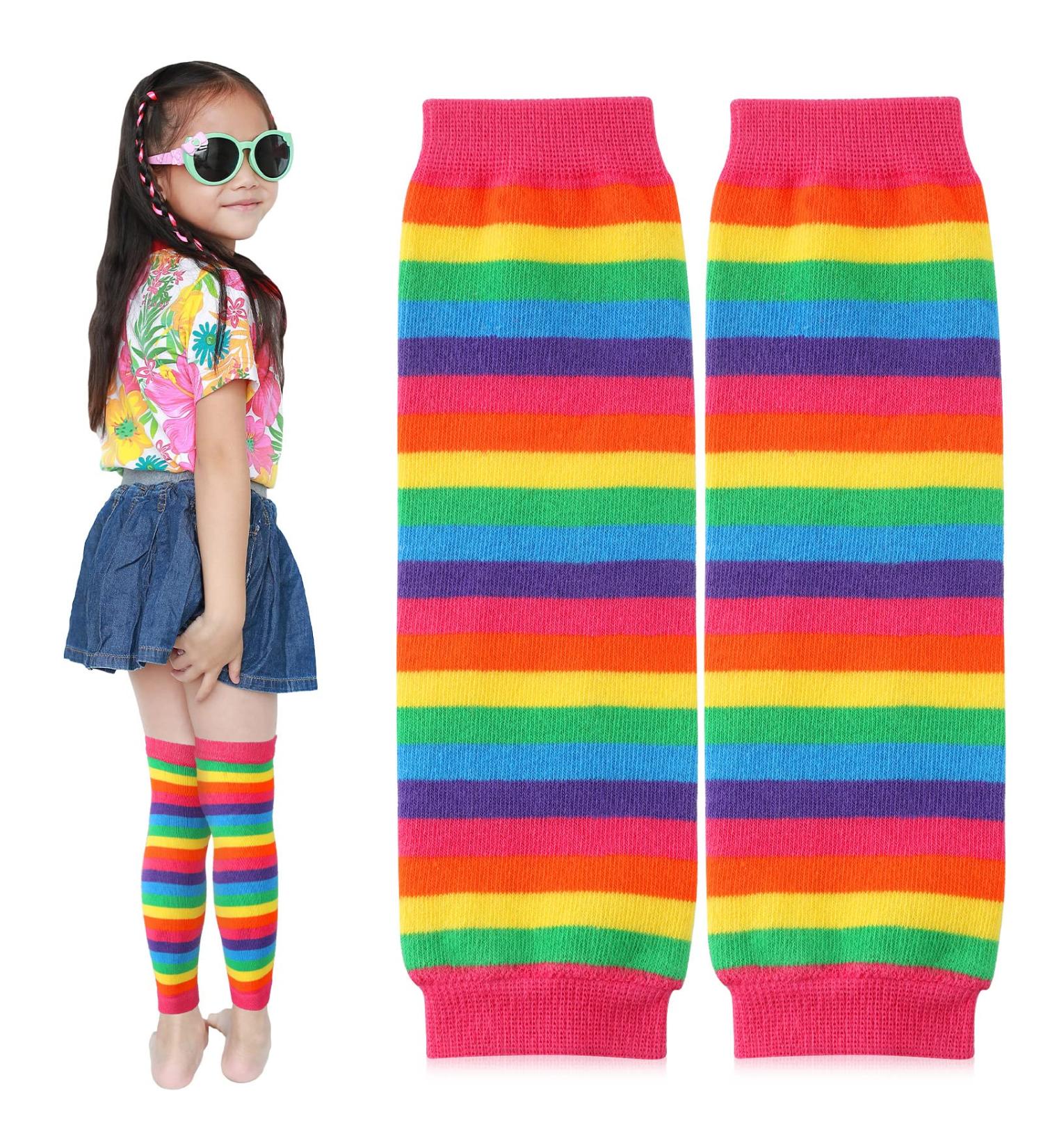 Sintege Rainbow Stripe Baby Kids Leg Warmers for Boys & Girls, 6 Months to 5 Years - Fun and Colorful Children Leg Warmers - Buy Online on GoSupps.com