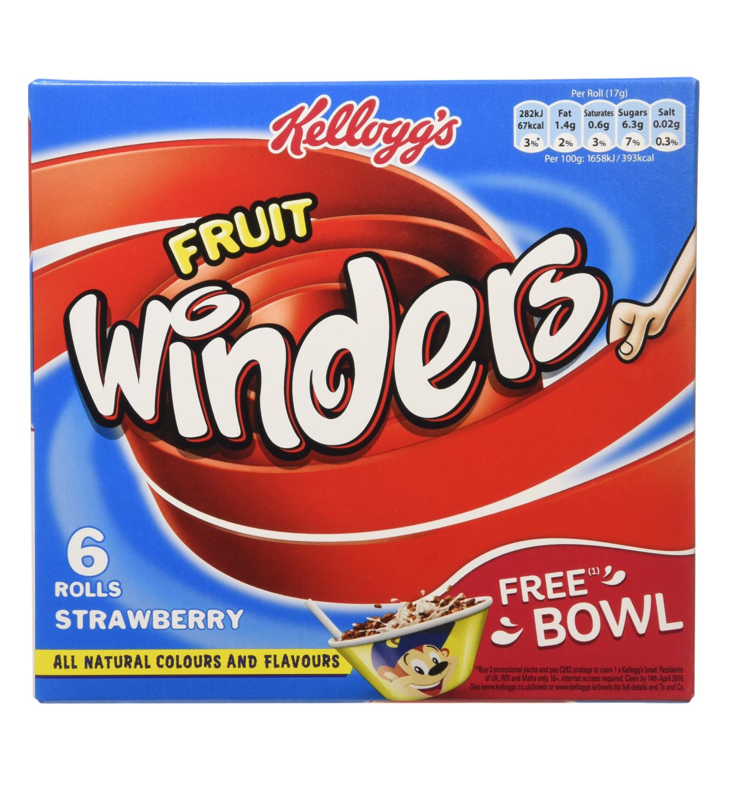 Kelloggs - Winders Fruit Fraise Double Lot De 6 50g - Buy Online on GoSupps.com