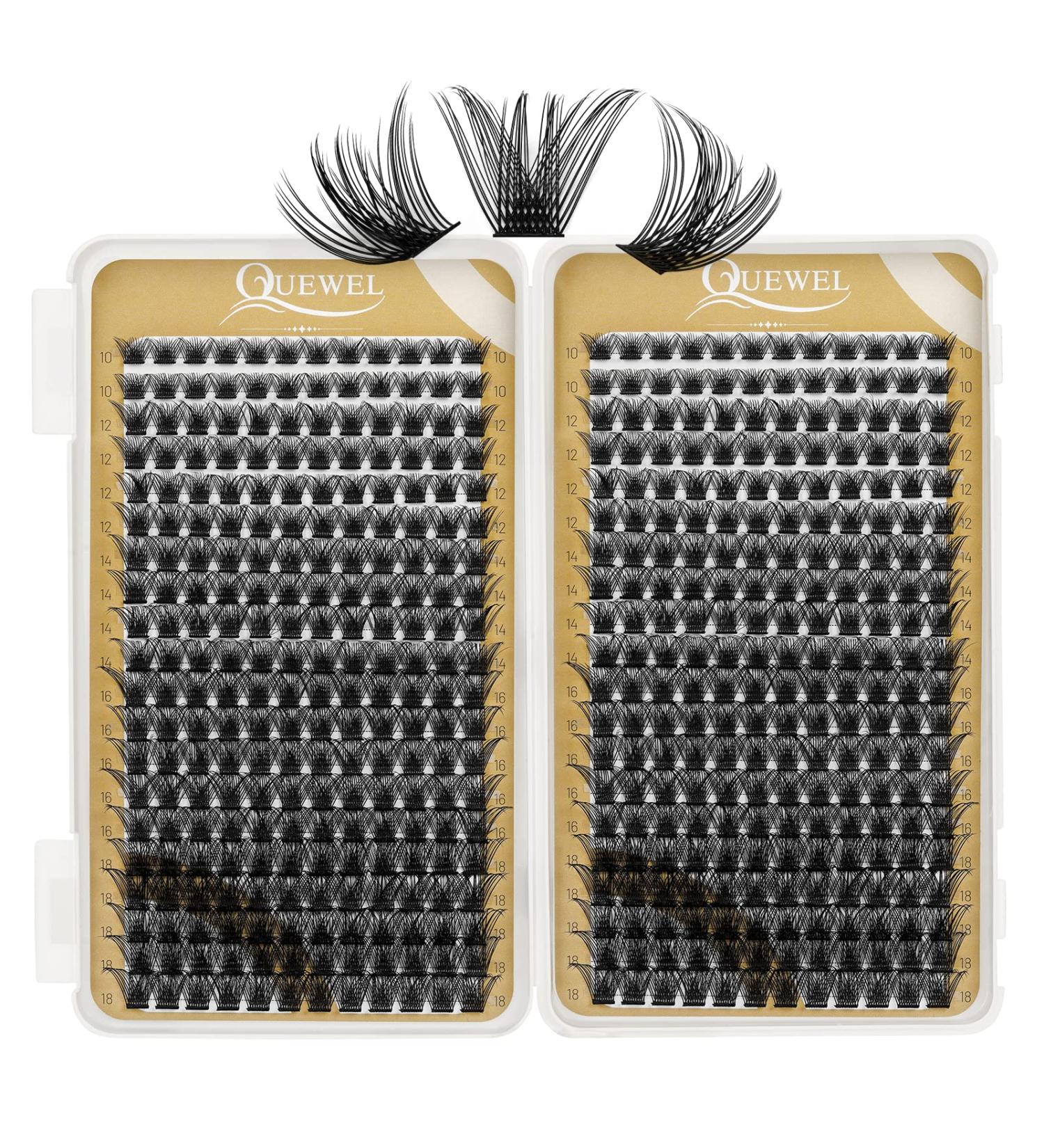 Cluster Eyelashes - 480 PCs DIY Individual Extensions | Fluffy D-Curl Mix 10-18mm | Soft & Light for Home Use - Buy Online on GoSupps.com