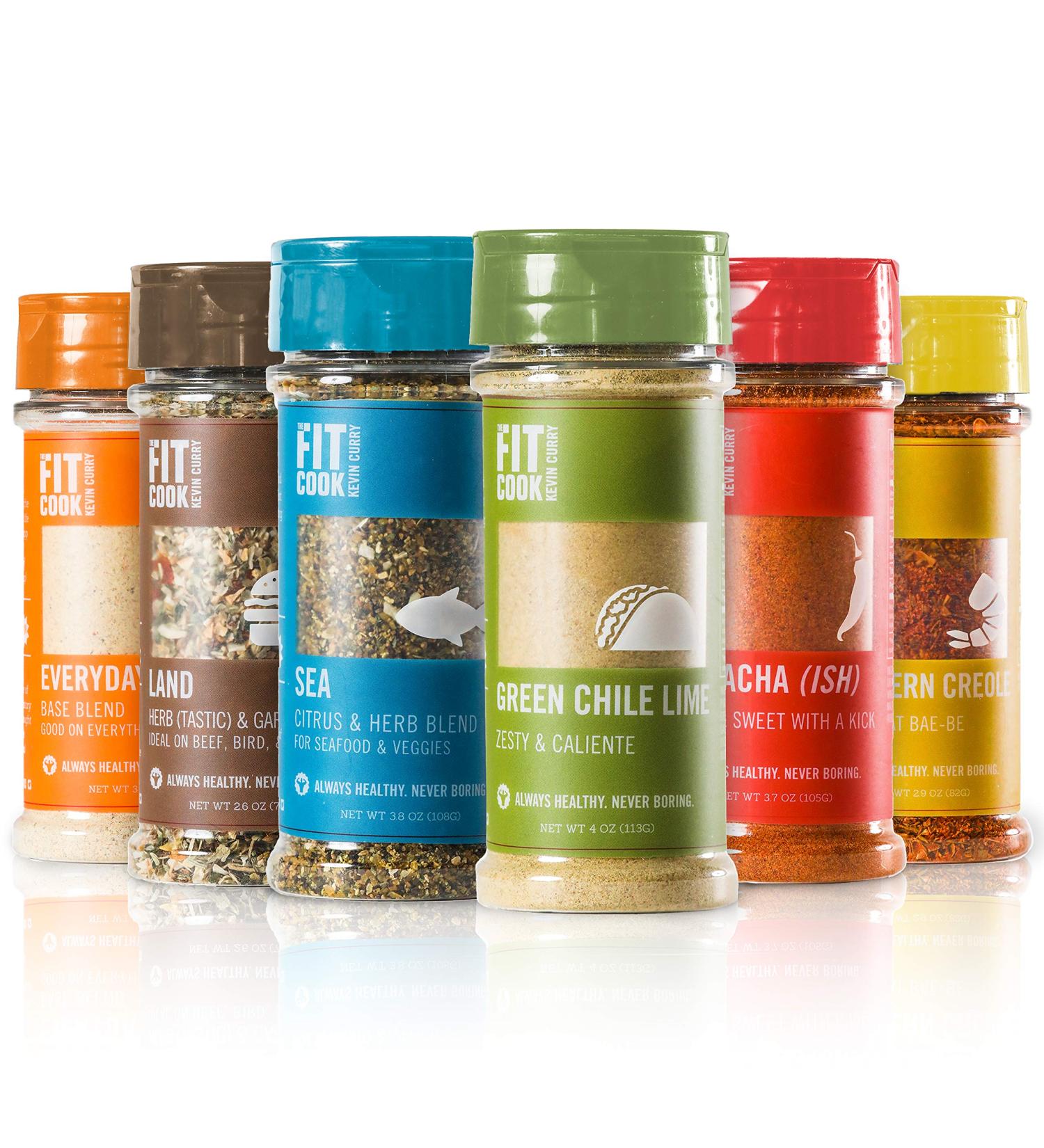 Fit Cook Spice & Seasoning Set: Gluten-Free, Vegan, Keto-Friendly | 6 Hand-Crafted Seasonings for Men | Ideal for BBQ & Foodies - 6 Flavor Bundle - Buy Online on GoSupps.com