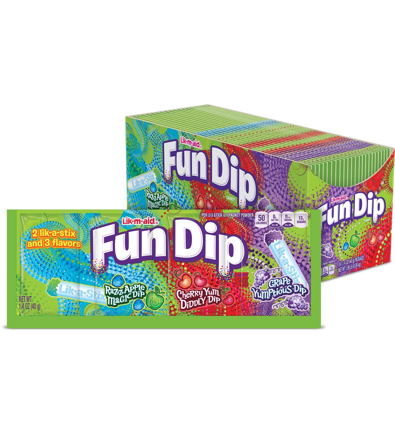 LIK-M-AID Fun Dip Fun Dip, 24Count
