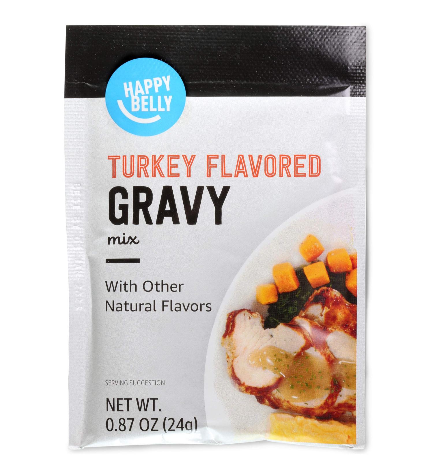Happy Belly Turkey Flavored Gravy Mix 0.87 Oz - Amazon Brand - Buy Online on GoSupps.com