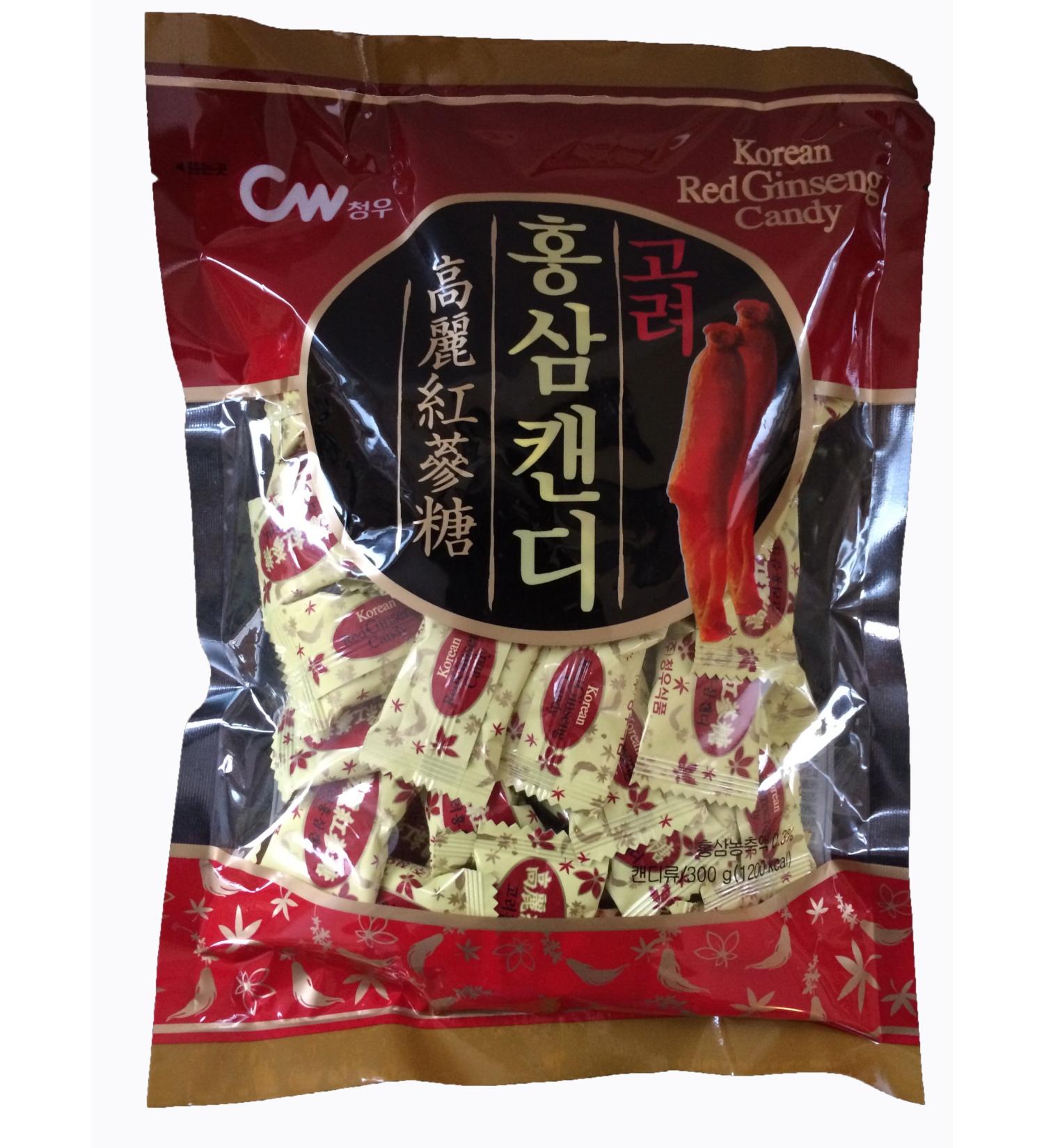 Cheongwoo Korean Red Ginseng Candy 10.58 Ounce Pack of 1