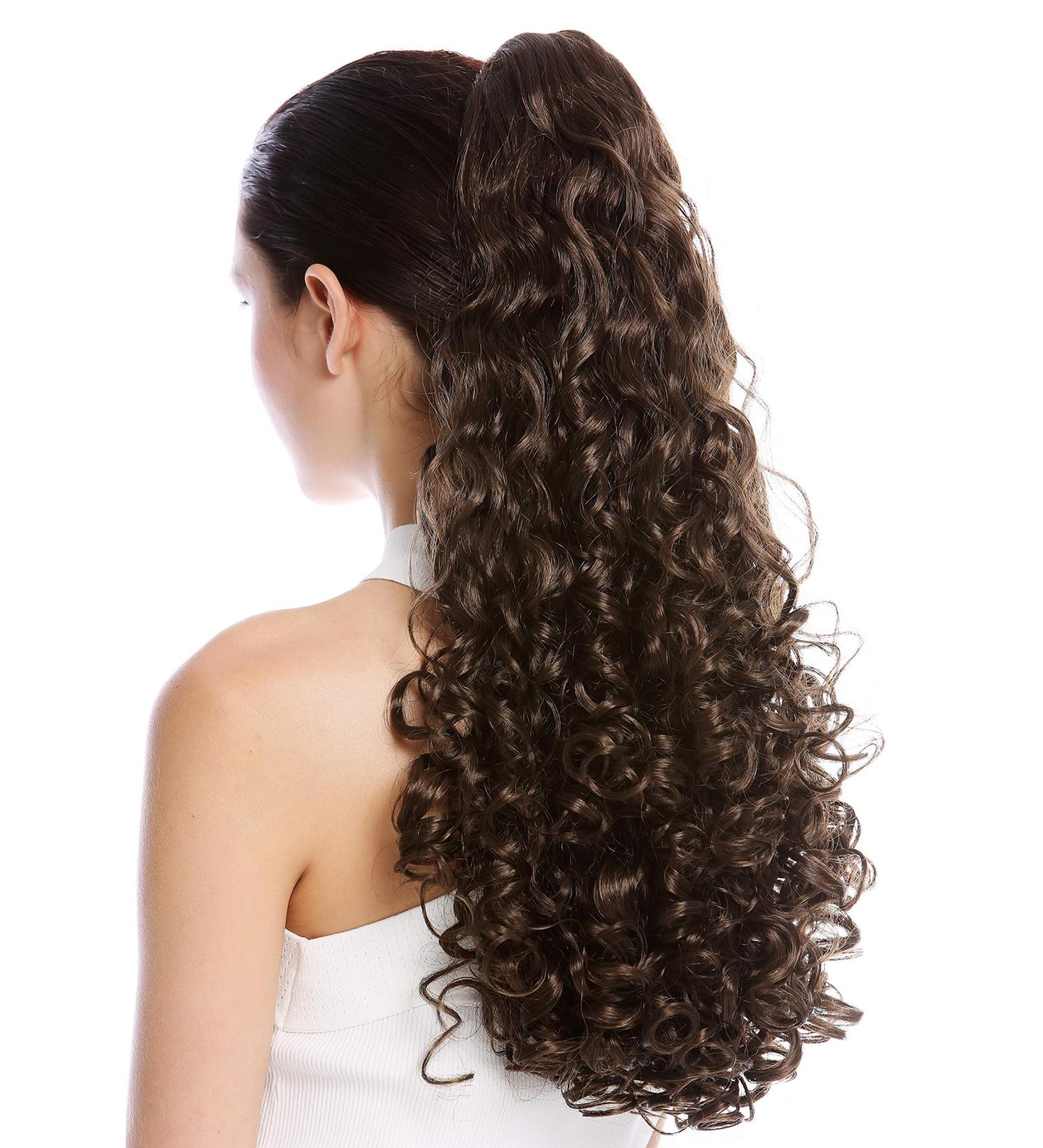 WIG ME UP 9563B-V-8 Hairpiece Braid Ponytail - Long Voluminous Curly Brown Wig for an Effortless Look - Buy Online on GoSupps.com