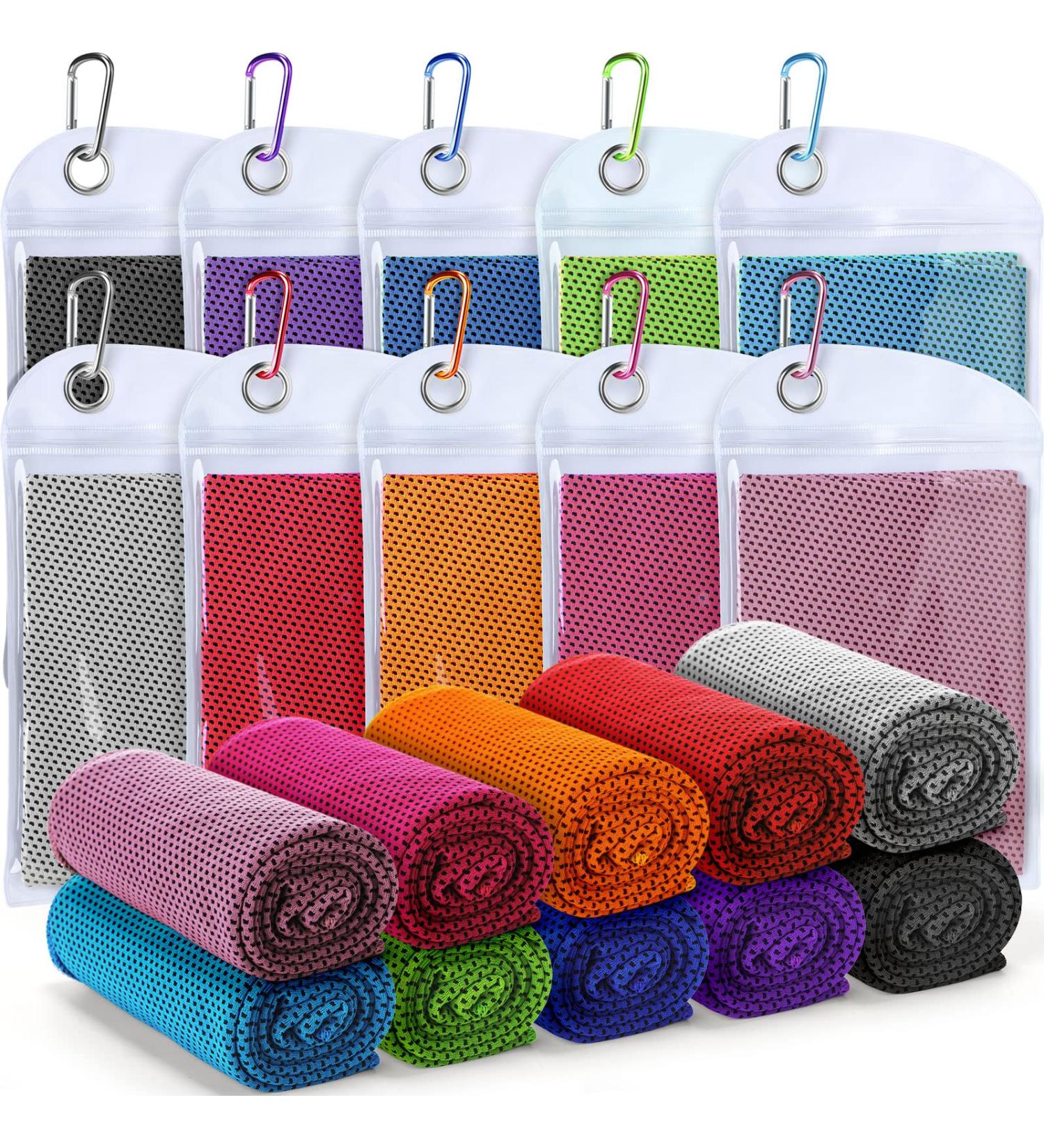 20 Packs Cooling Towel 40 x 12 Inch Ice Towel Microfiber Sports Towel Breathable Chilly Towel with Bag Wet Towel for Neck Men Women Stay Cool Yoga Gym Golf Workout Travel Camping Beach Accessories - Buy Online on GoSupps.com
