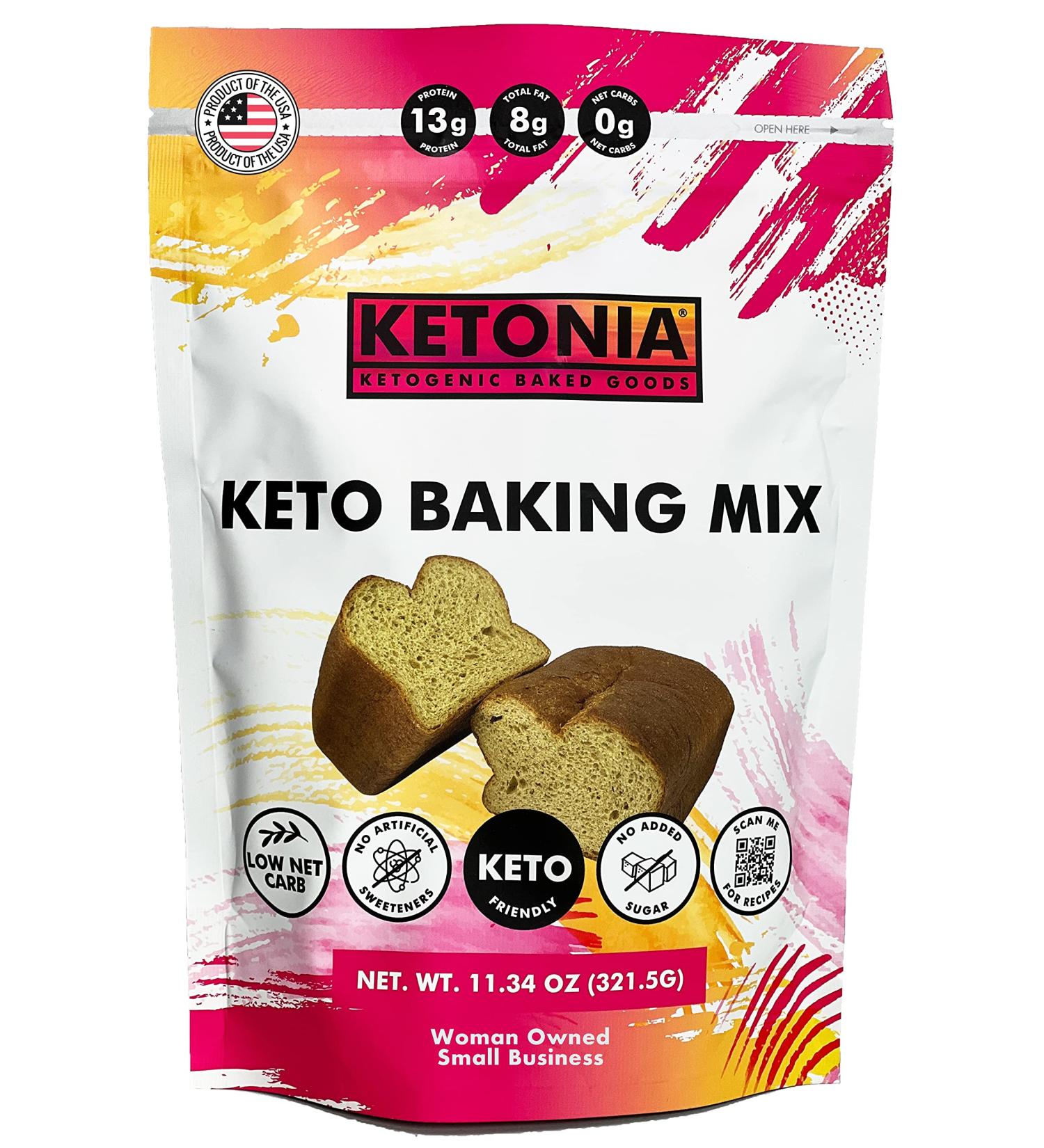 Keto Bread Mix - 0 Net Carbs - Easy to Bake - Bread Machine Friendly | Made in USA | 100+ Free Keto Recipes | Woman Owned - Buy Online on GoSupps.com