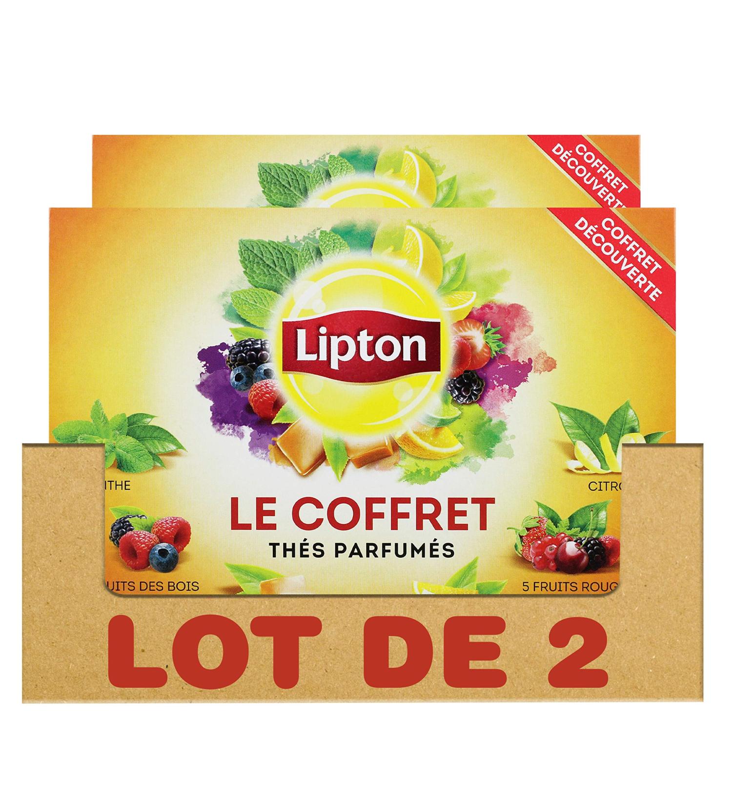 Lipton Flavored Tea Box 120 Enveloped Sachets 6 Different Varieties Rainforest Alliance Label (Pack of 2x60 sachets) - Buy Online on GoSupps.com