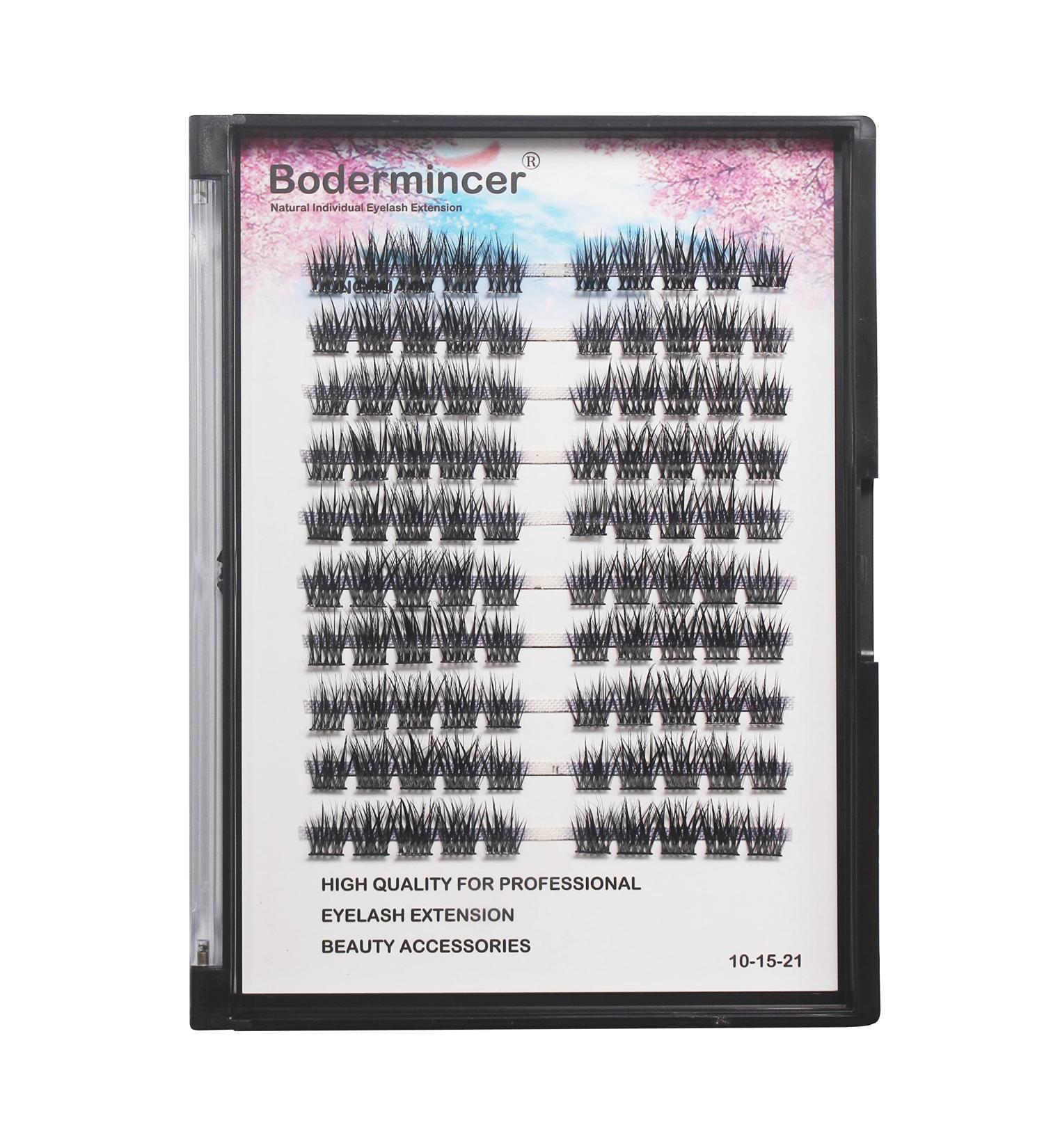 Buy Bodermincer WF03YHK-3 100pcs Professional Makeup Individual Cluster Eyelashes - Perfect for Eyelash Extensions | 10MM Grafting Fake False Lashes - Buy Online on GoSupps.com