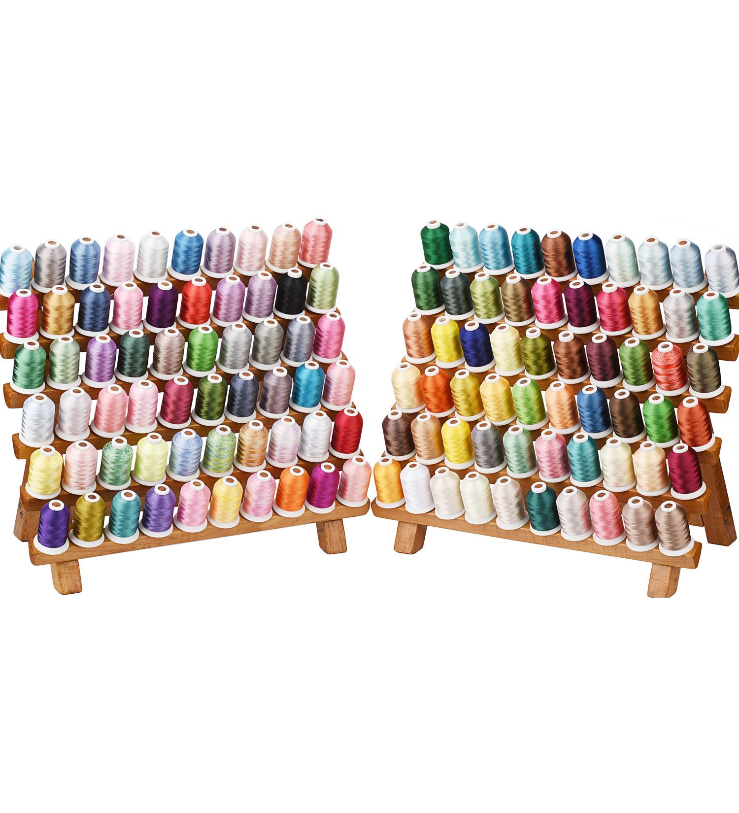 Simthread 120 Colors Polyester Embroidery Thread Kit - 550Y - Similar to Madeira & Robinson-Anton - 40 Weight for Home Sewing - Buy Online on GoSupps.com