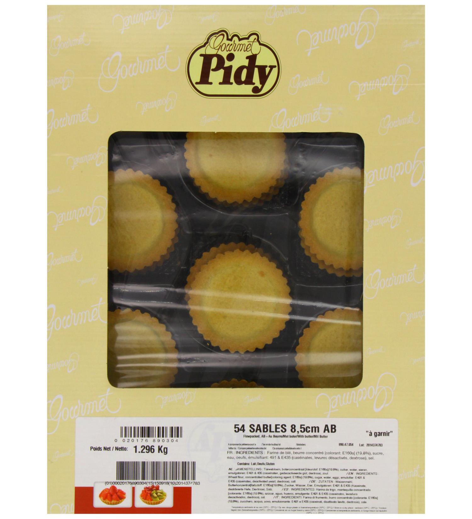 Pidy Tartelette Sabl e 8 5 cm 18 Pi ces(2 plateaux of 9 Pi ces) 1296 g
