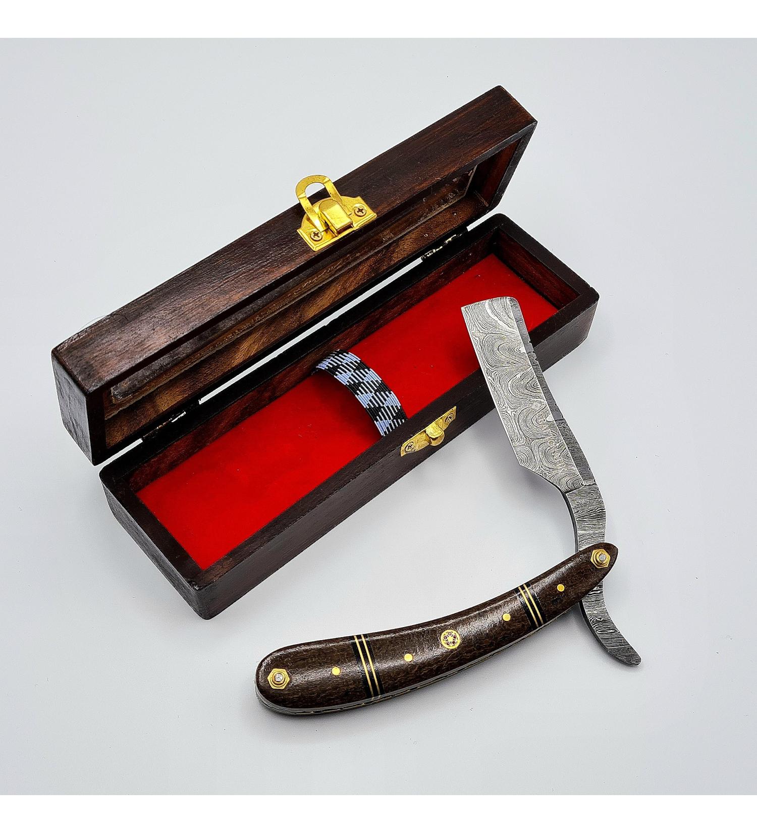 Razor Damascus Steel Men's Gift Set | High Quality Handmade Barber Razor DBR28 - Perfect for Gifting - Buy Online on GoSupps.com