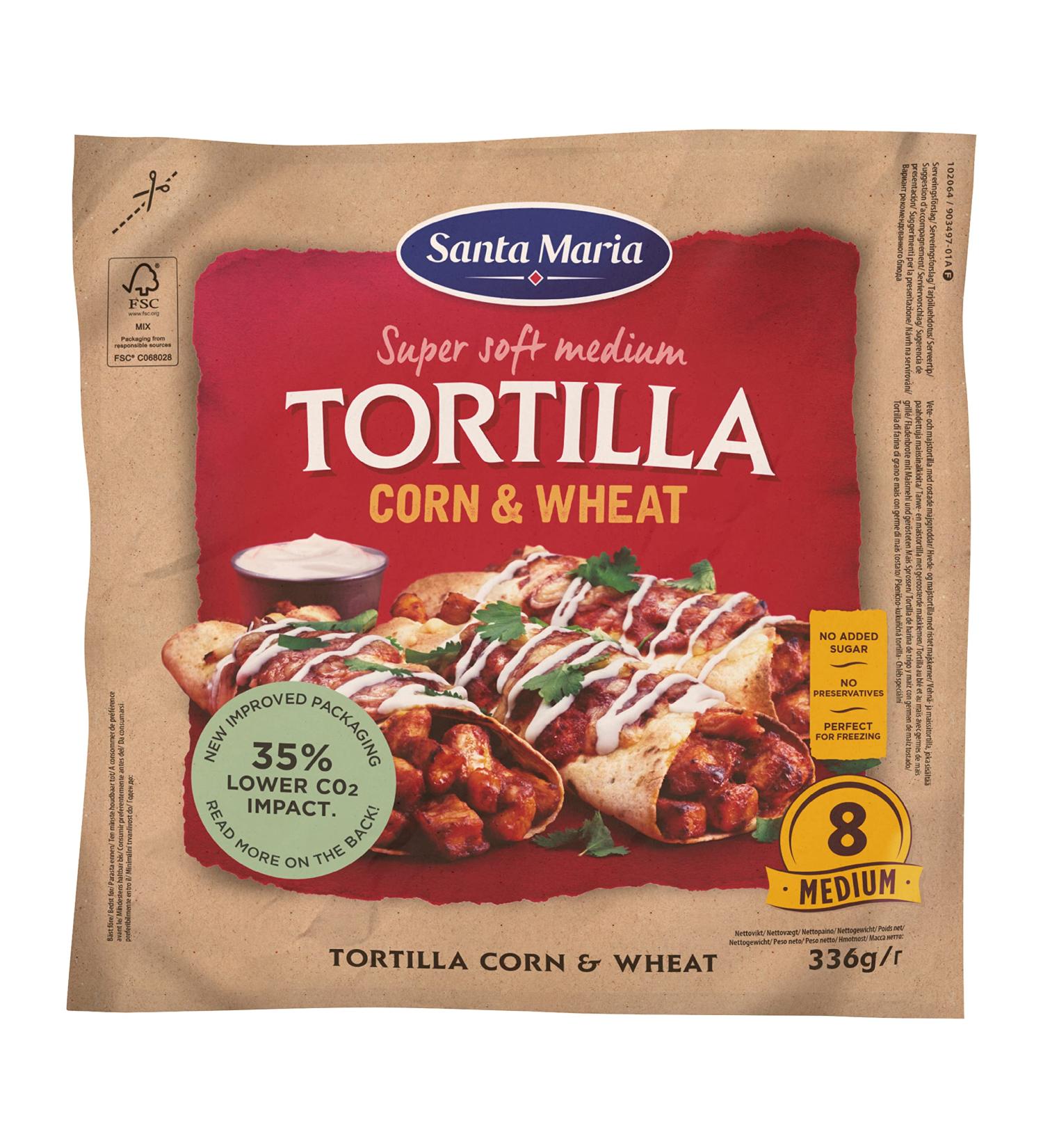 Buy Santa Maria Tortilla Corn & Wheat 336g | Authentic Taste | Perfect for Kids' Birthdays Lunch & Picnics - International Shipping Available - Buy Online on GoSupps.com