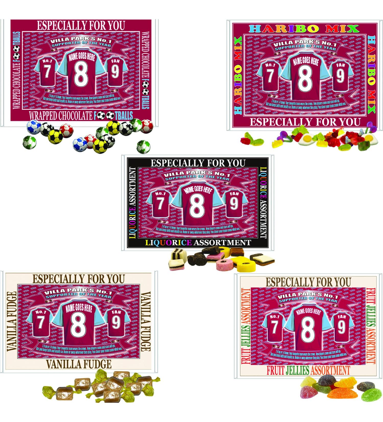 The Villa Personalised Football Shirt Gift Boxed Team-Aston Sweets - Buy Online on GoSupps.com