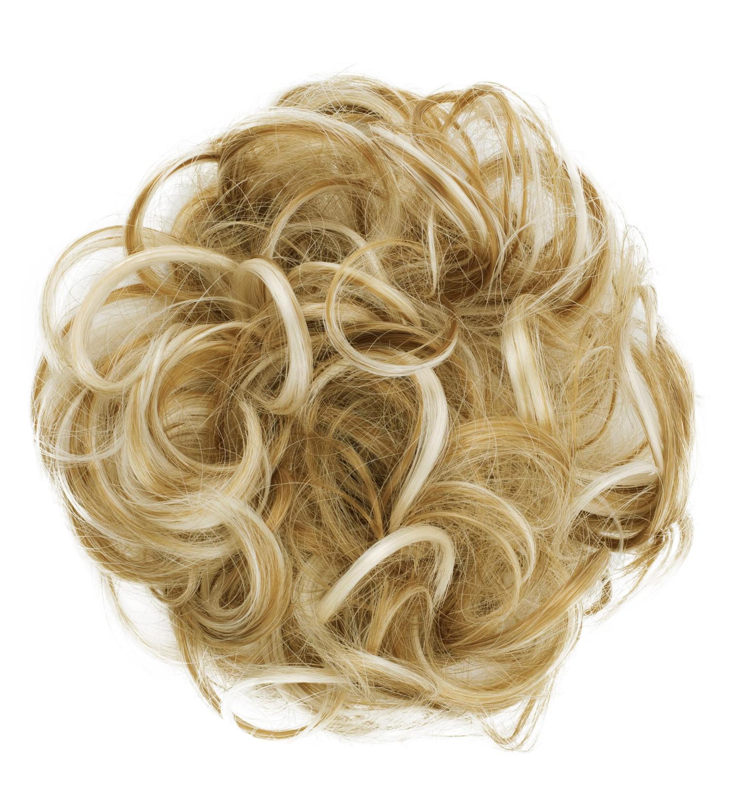 CAISHA by PRETTYSHOP Messy Scrunchie Bun Voluminous Wavy Hairpiece Blond Mix Synthetic Fibres #27H613 - Heat-Resistant | G13AL - Buy Online on GoSupps.com