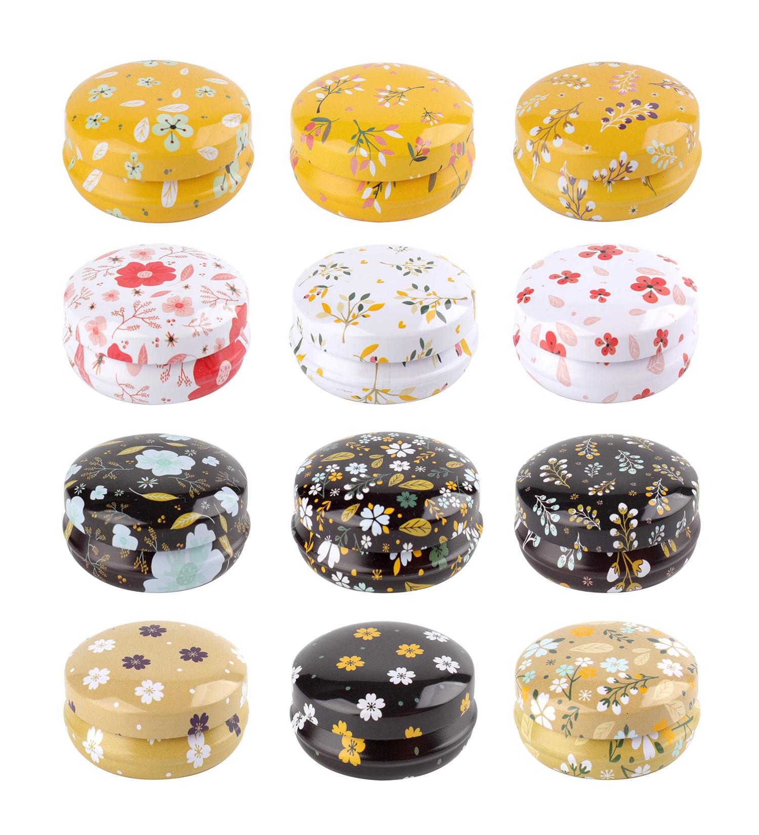 Rarapop 12 Pack Round Empty Tin Candle Jars - 20ml Refillable Travel Tins for Candle, Lip Balm, Salve, Eye Shadow & Powder - Buy Online on GoSupps.com