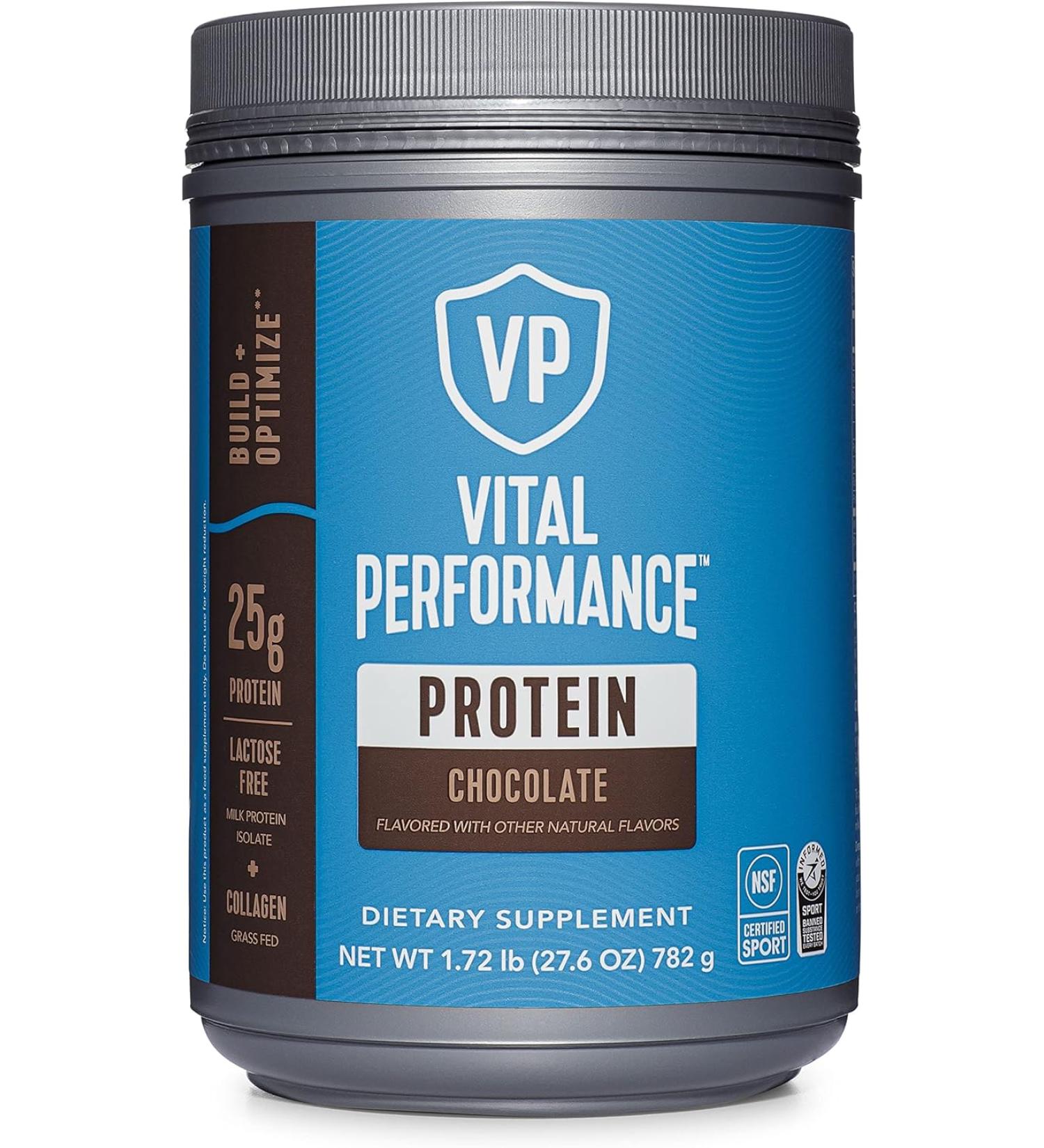 Vital Performance Chocolate Whey Protein Powder - 21 Servings | High-Quality Protein for Optimal Recovery - Buy Online on GoSupps.com