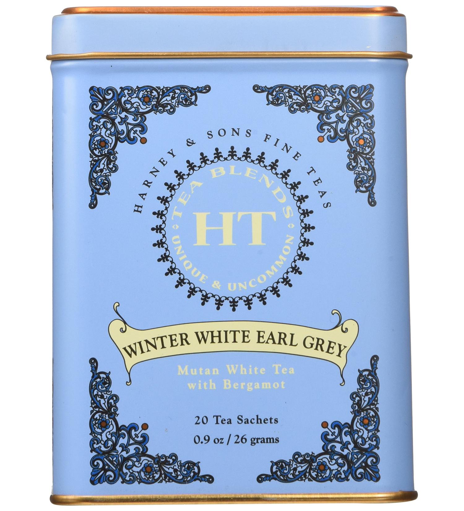 Harney & Sons Winter White Earl Grey Tea - 20 Sachets (0.9 oz) | Premium Flavor & Aroma - Buy Online on GoSupps.com