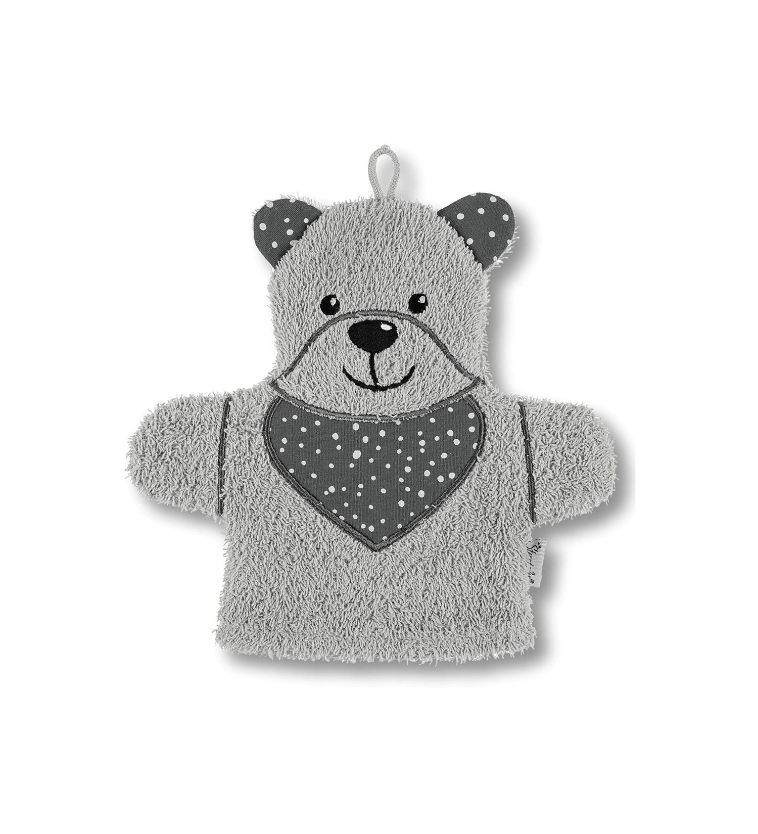 Sterntaler Play Wash Mitt Terry Bear Baylee - Hand Puppet 24x24 cm Grey | International Shipping Available - Buy Online on GoSupps.com