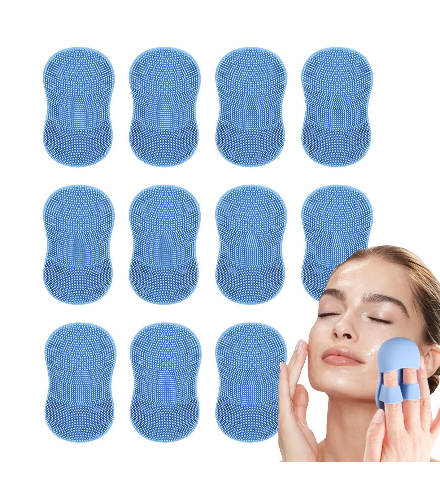 Silicone Face Scrubber Small Deep Cleaning Face Brush Silicone Scrubber | Everyday Skincare Soft Bristles Manual Massaging Brush for Bathroom Travelling Blue - Buy Online on GoSupps.com
