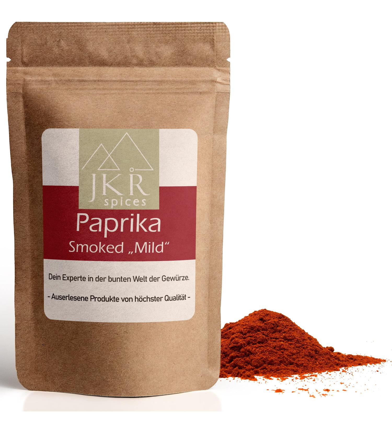 JKR Spices 1000g Smoked Paprika Mild | Fine Noble Sweet Paprika Powder | Premium Quality Doypack | Perfect for Cooking & Seasoning - Buy Online on GoSupps.com