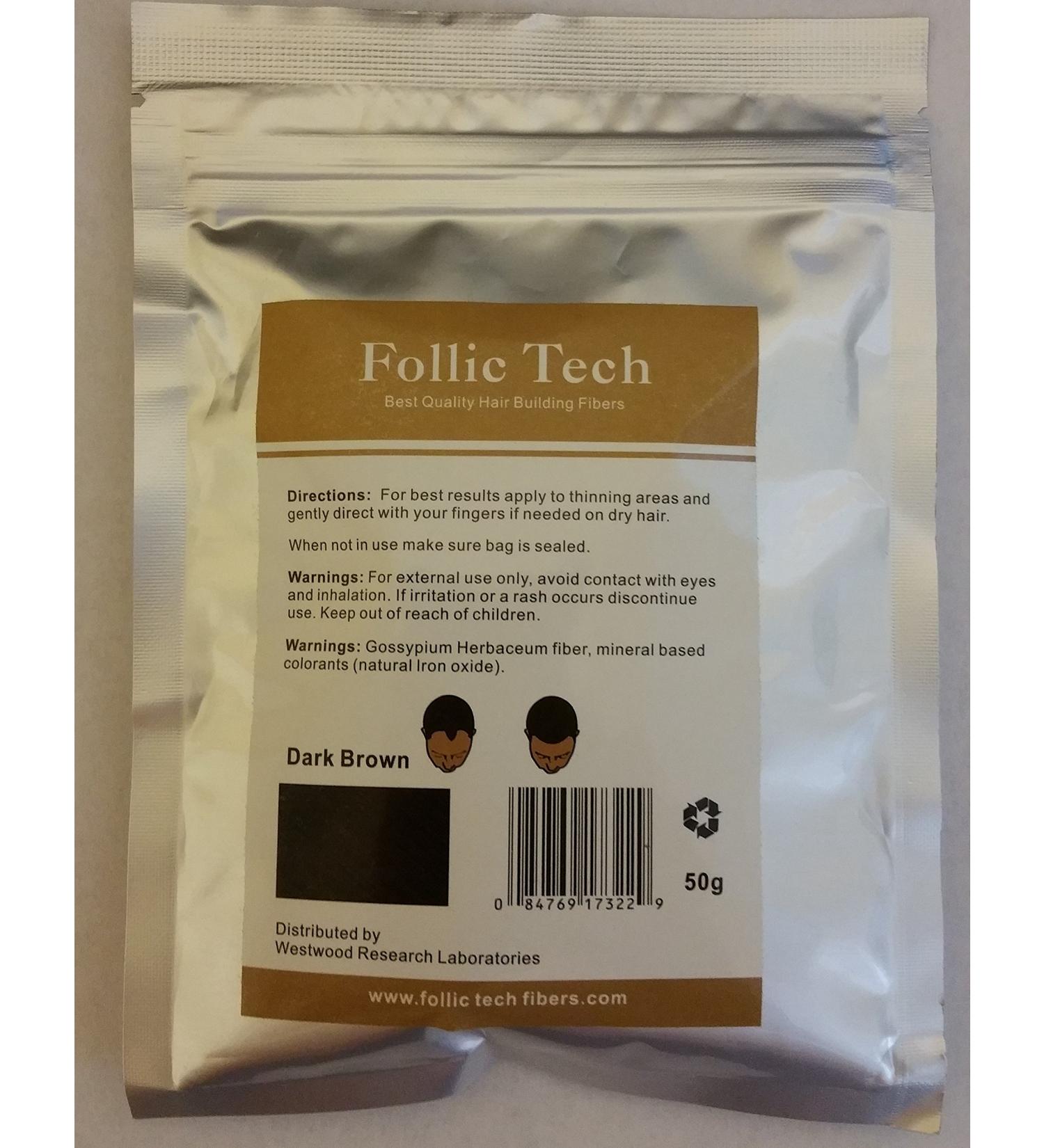 Follic Tech Hair Building Fibers 58 Grams (Dark Brown)