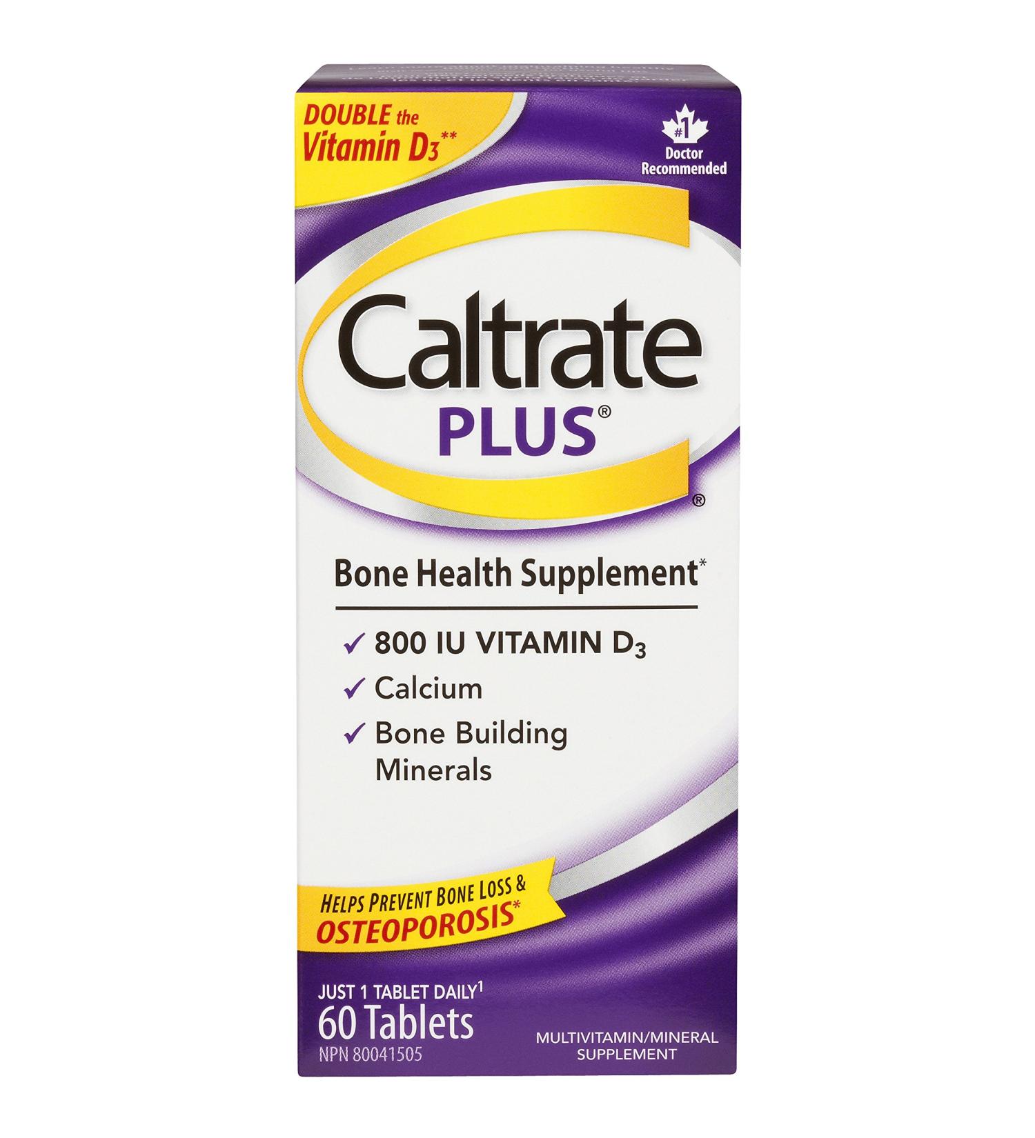 Caltrate Plus Vitamin D3 and Calcium Supplement 600 mg Tablet 60 Count 60 count (Pack of 1) - Buy Online on GoSupps.com