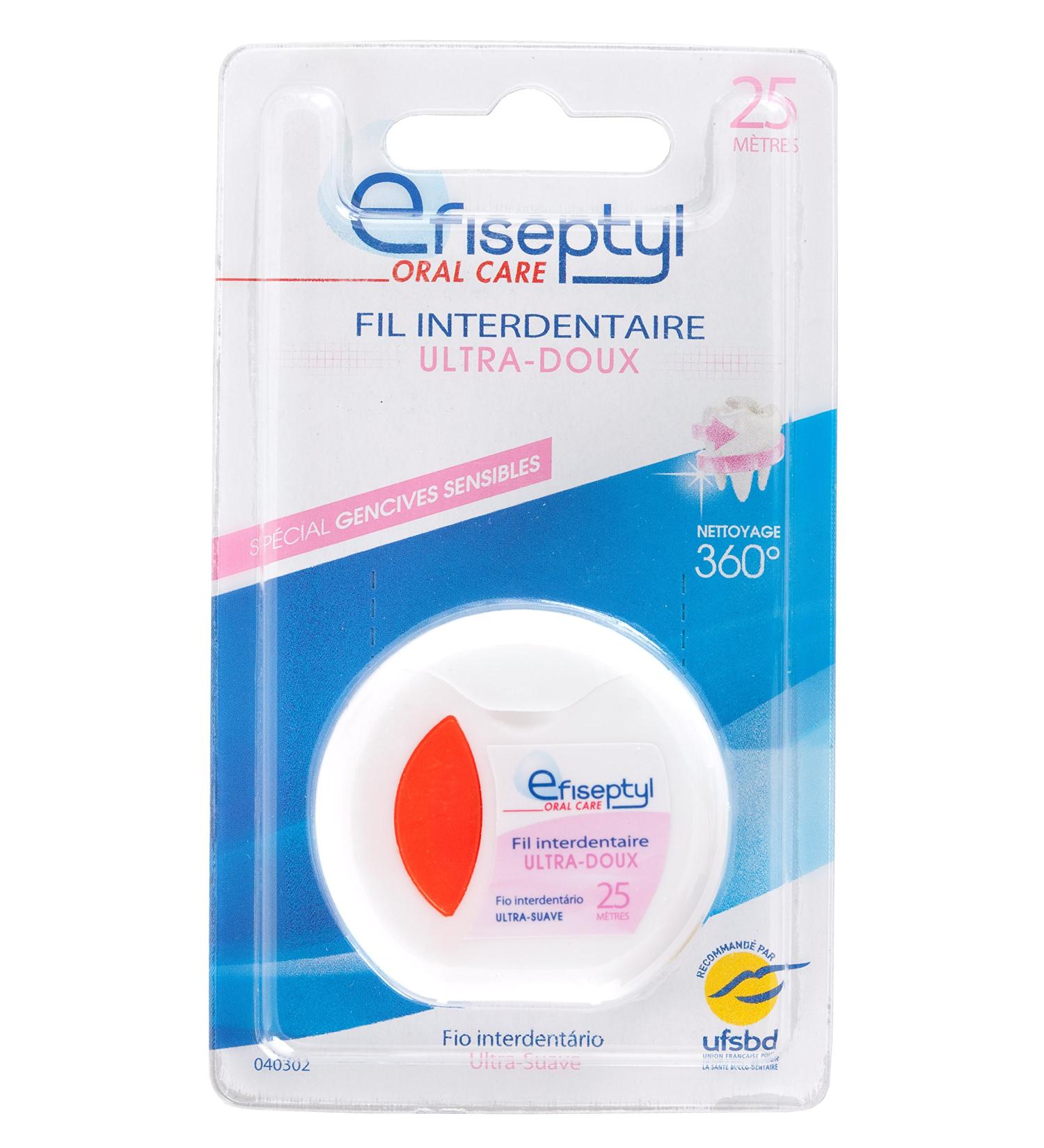 Efiseptyl Very Soft Dental Floss - 25m 1 Piece - Gentle Oral Care for All | International Shipping Available - Buy Online on GoSupps.com