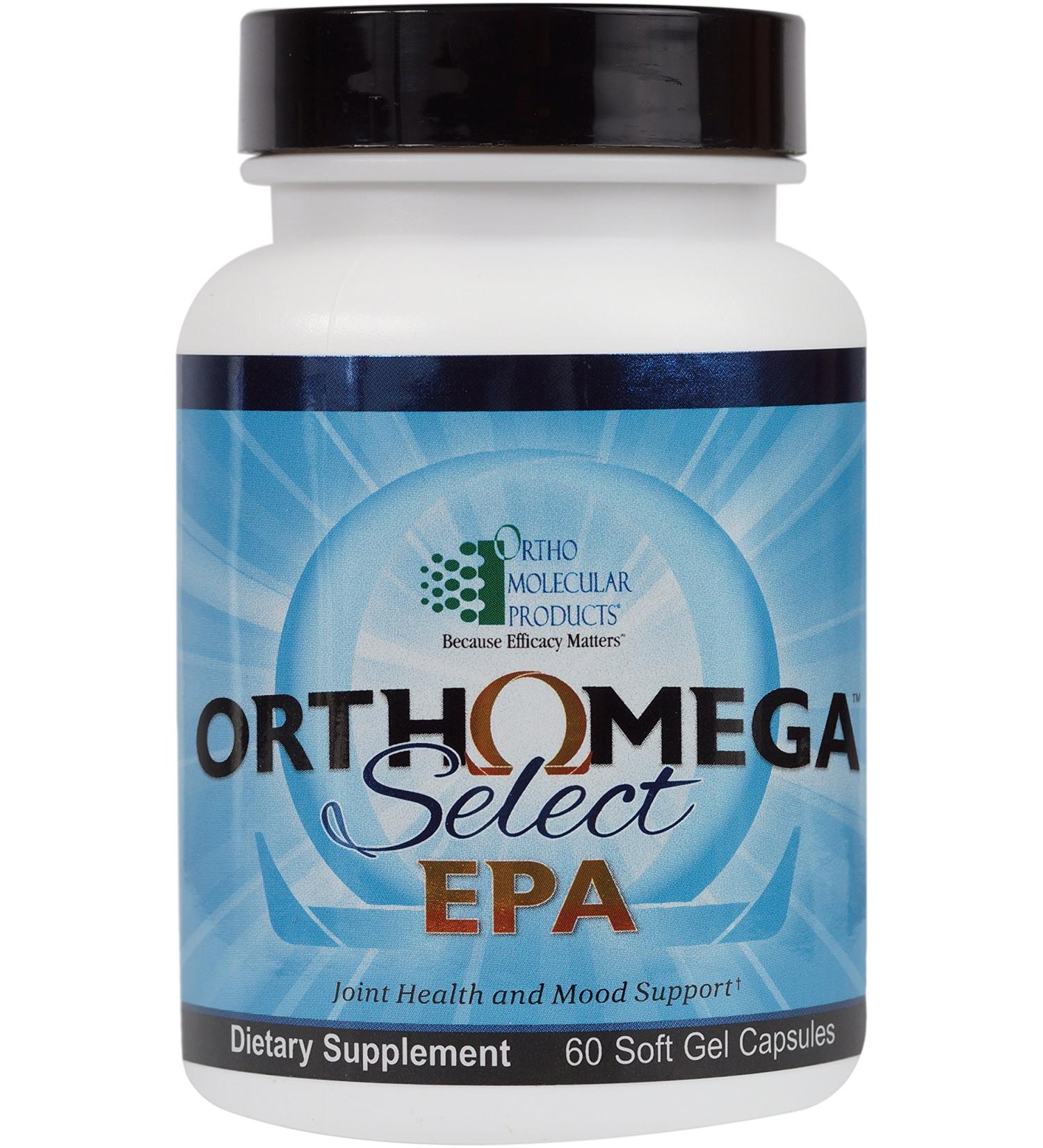 Ortho Molecular Orthomega Select EPA - 60 Soft Gel Capsules | Essential Omega-3 Supplement - Buy Online on GoSupps.com