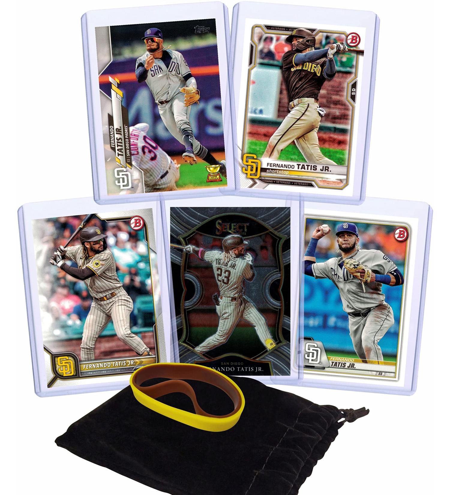 Fernando Tatis Jr. Baseball Cards (5) Assorted San Diego Padres Trading Card and Wristbands Gift Set - Buy Online on GoSupps.com