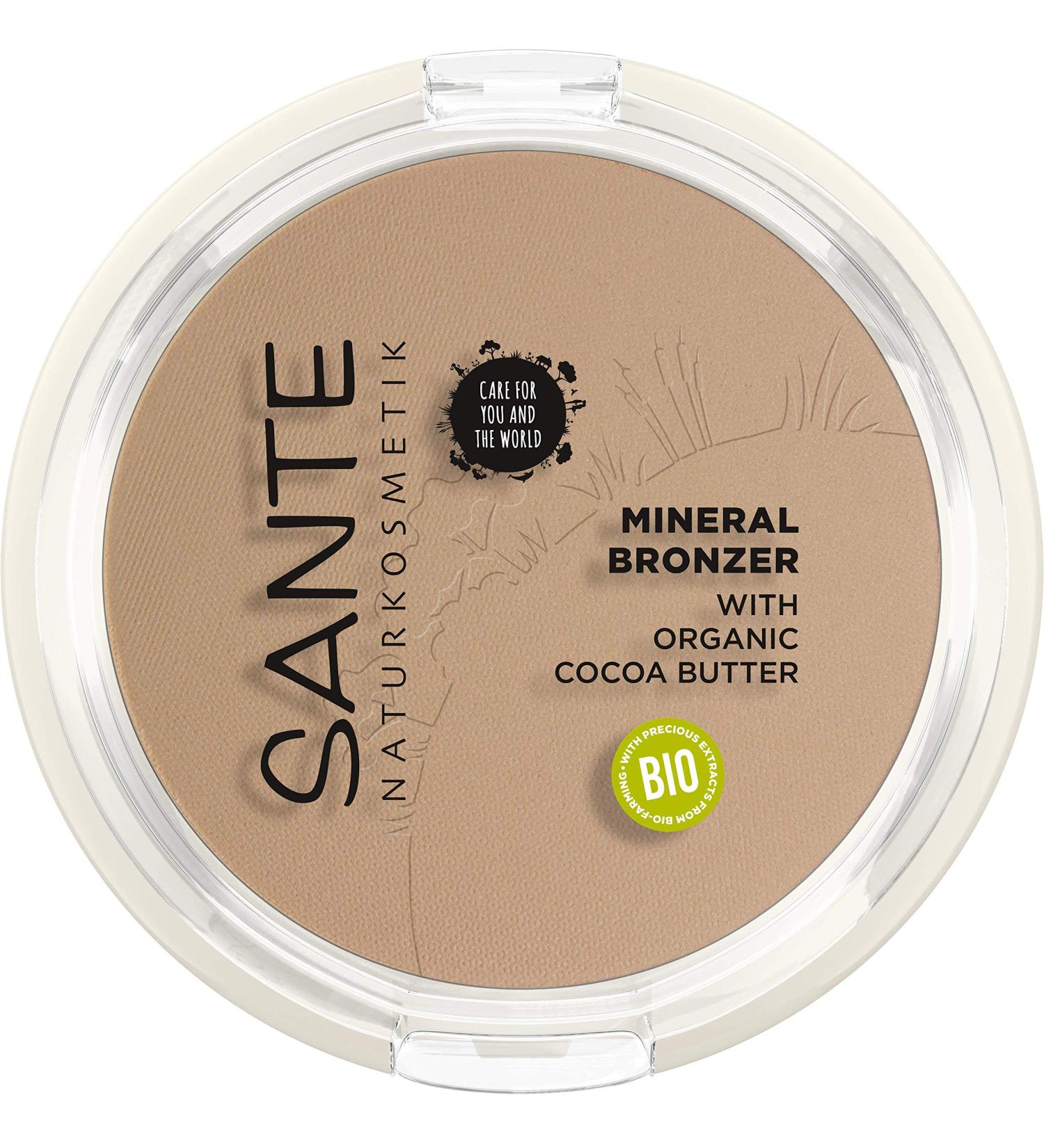 Sante Natural Cosmetics Mineral Bronzer | Vegan Contouring Powder with Light-Reflecting Pigments | Organic Extracts for a Radiant Glow | 9g International Shipping - Buy Online on GoSupps.com
