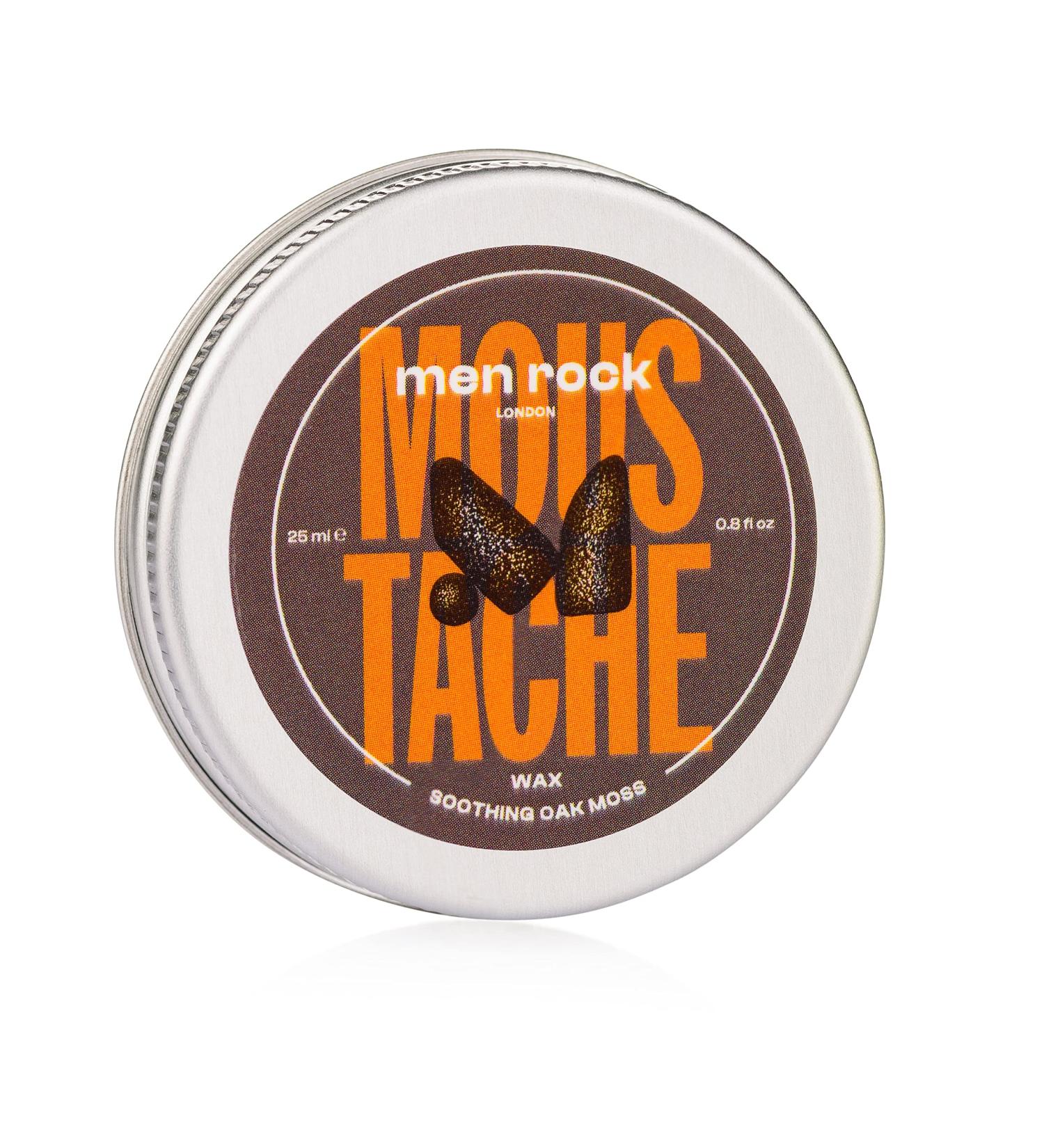 Men Rock Oak Moss Moustache Wax - 25ml | Argan Oil Formula for Styling & Growth - Buy Online on GoSupps.com